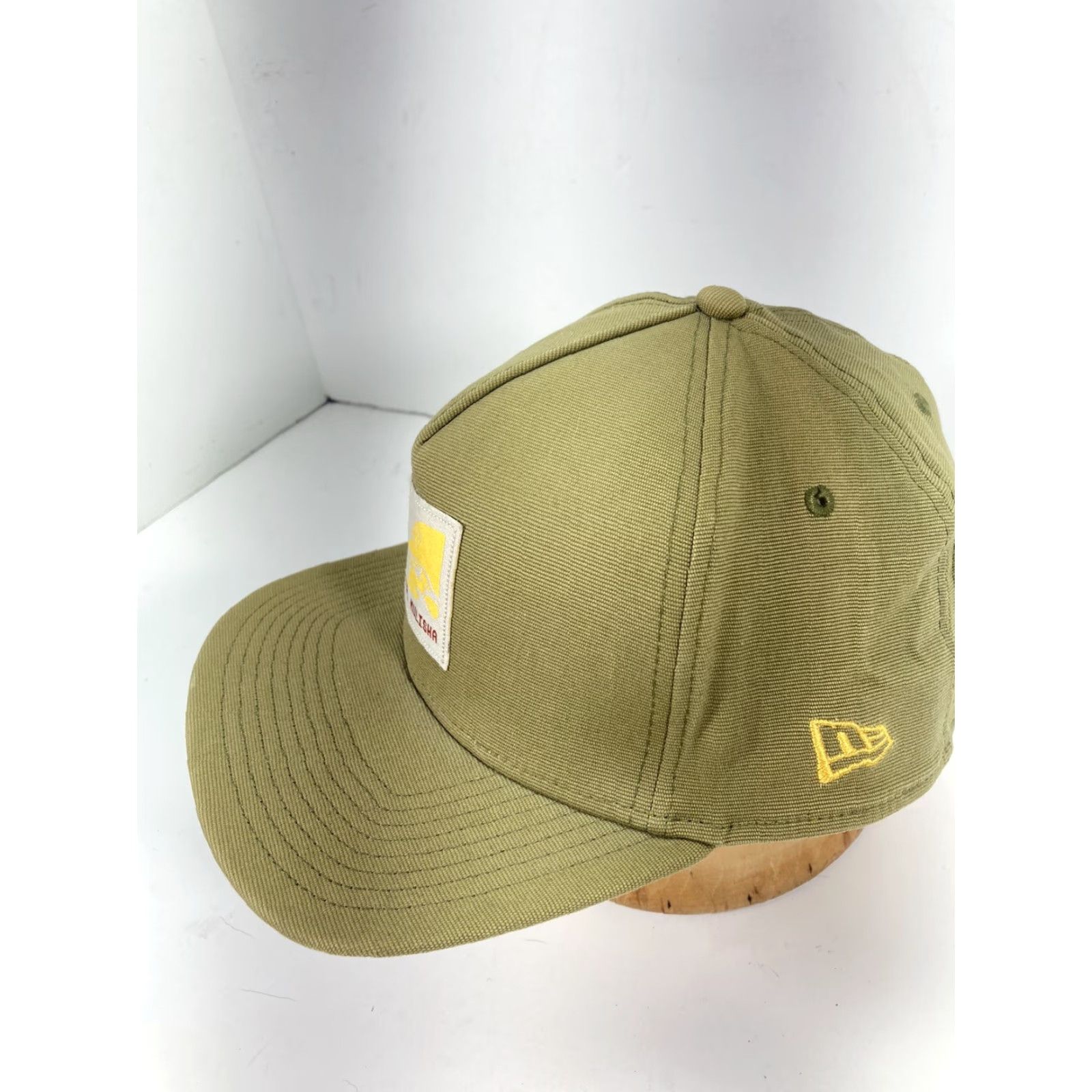 New Era Metal Mulisha New Era 39Thirty Hat Cap Khaki Beige Fitted Large XL Flat Bill Men Beige Cap Size ONE SIZE - 3 Thumbnail