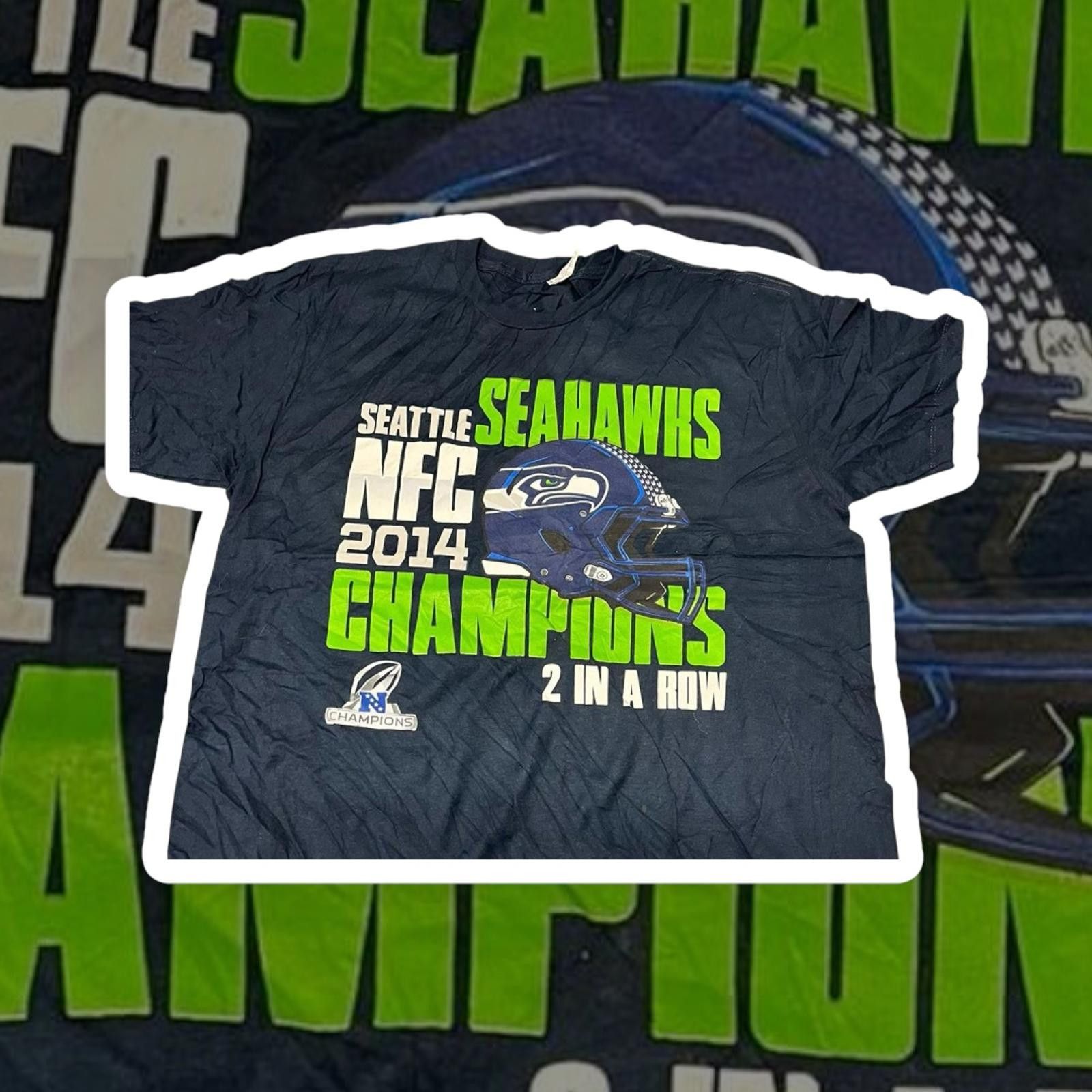 Alstyle Seattle Seahawks 2014 NFC Champions T-Shirt - 2 in a Row Size US L / EU 52-54 / 3 - 1 Thumbnail