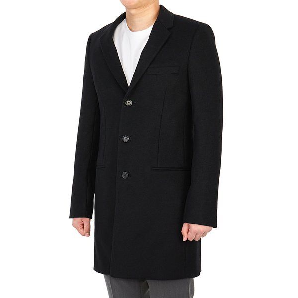 Saint Laurent Paris o1s1wg110824 Chesterfield Coat Pointed Lapels Wool in Black Size US L / EU 52-54 / 3 - 4 Thumbnail