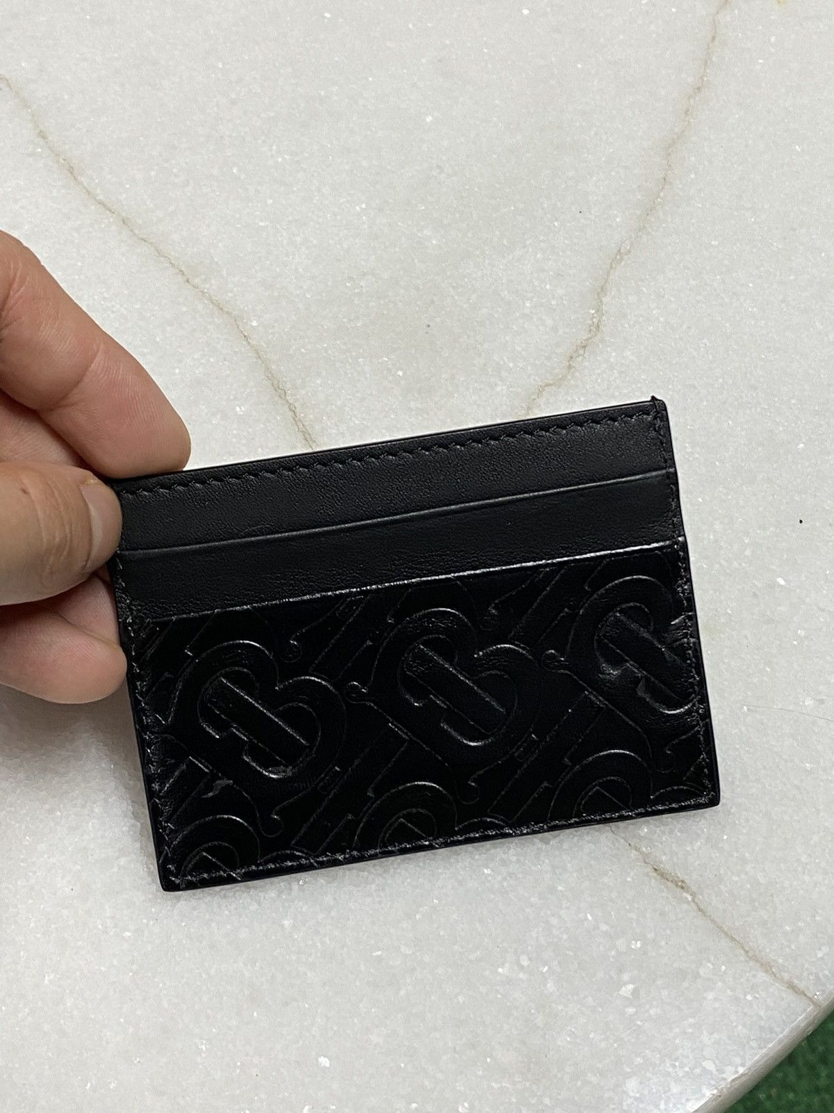 Burberry Burberry Black Monogram Leather Men’s Card Holder Wallet New Size ONE SIZE - 5 Thumbnail