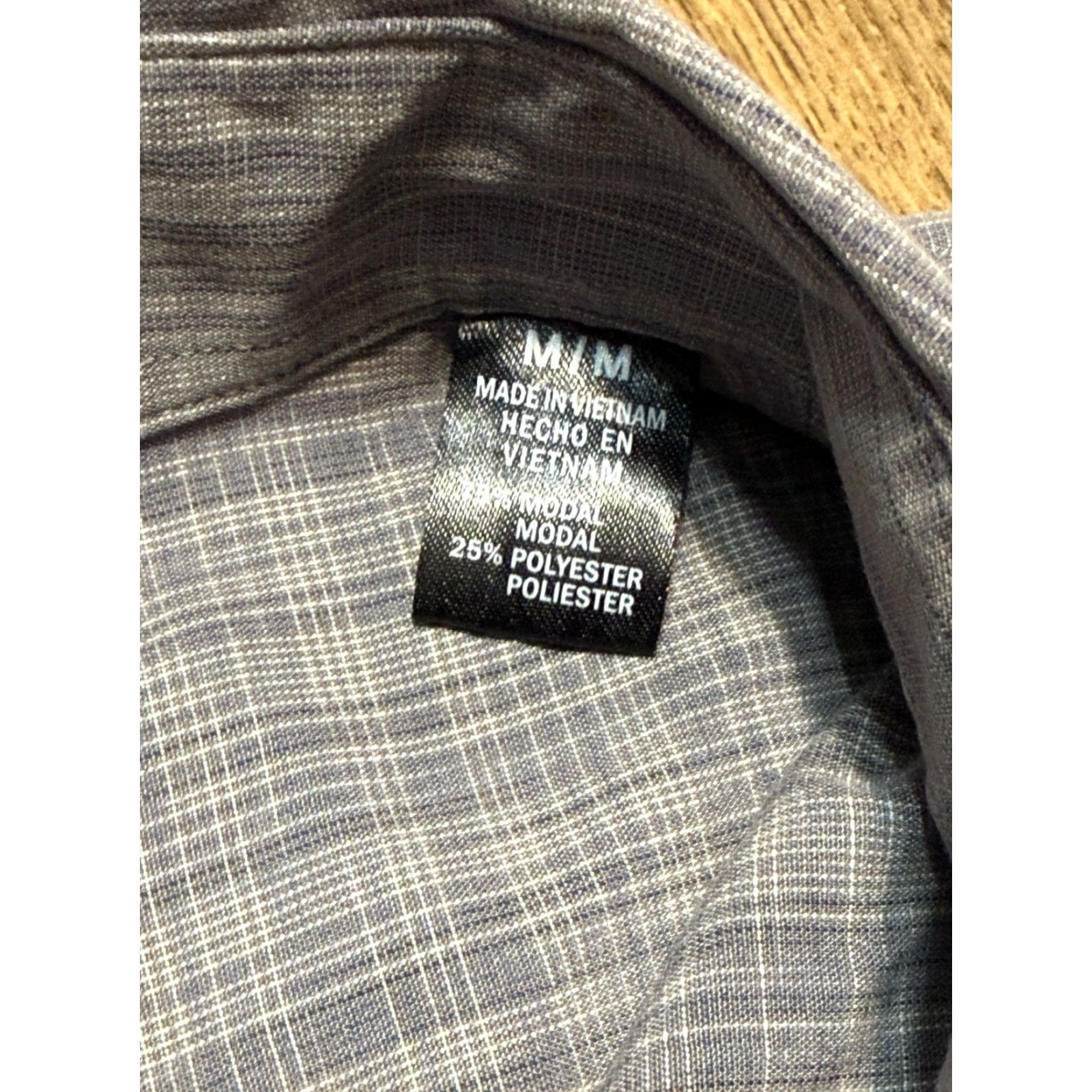 Vintage Age of Wisdom Shirt Mens Size M Grey White Short Sleeve Button Up Size US M / EU 48-50 / 2 - 7 Thumbnail