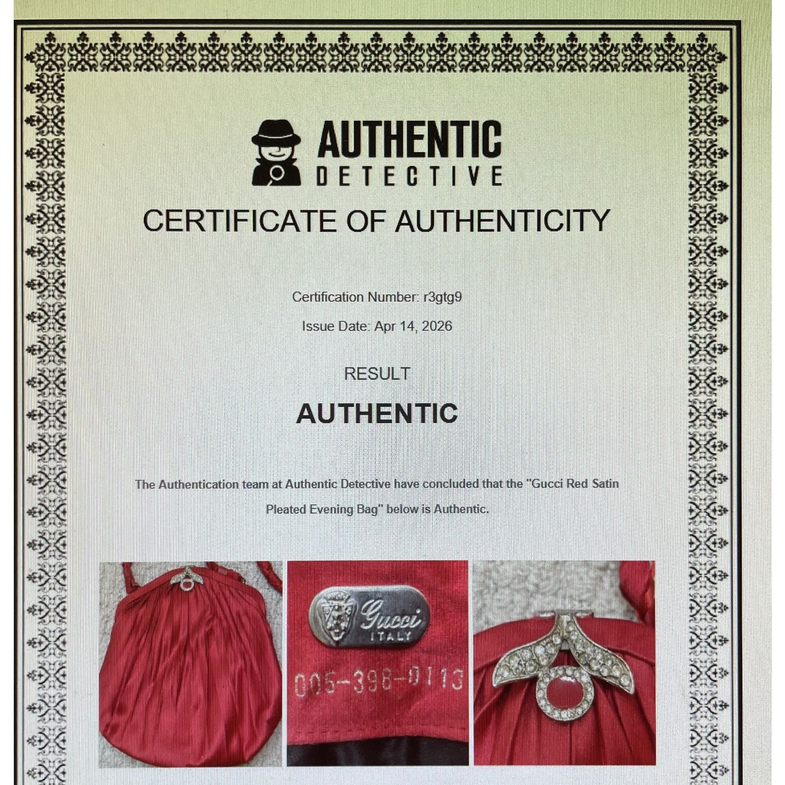 Gucci Vintage Gucci Red Pleated Satin Evening Bag Handbag Clutch Size ONE SIZE - 20 Thumbnail