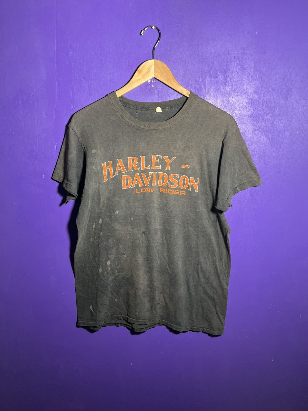 Harley Davidson × Vintage Vintage 70s Harley Davidson low rider faded t-shirt Size US M / EU 48-50 / 2 - 1 Thumbnail