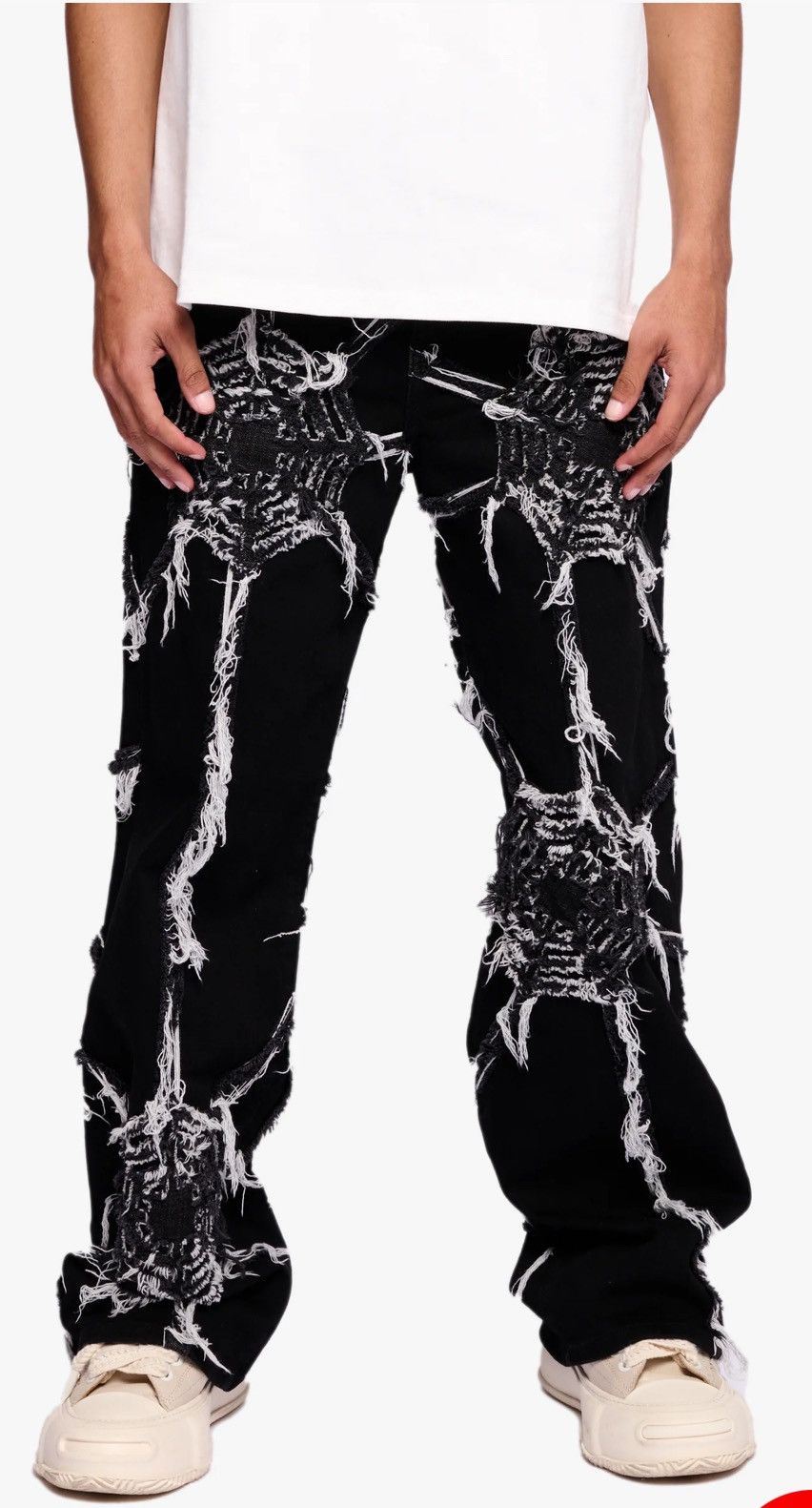 Valabasas Valabasas Archane Baggy Black & White Size US 32 / EU 48 - 4 Thumbnail