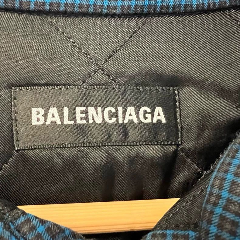 Balenciaga Balenciaga size 36 Pocket Embroidered Small Logo Plaid Cot Size XS / US 0-2 / IT 36-38 - 4 Thumbnail