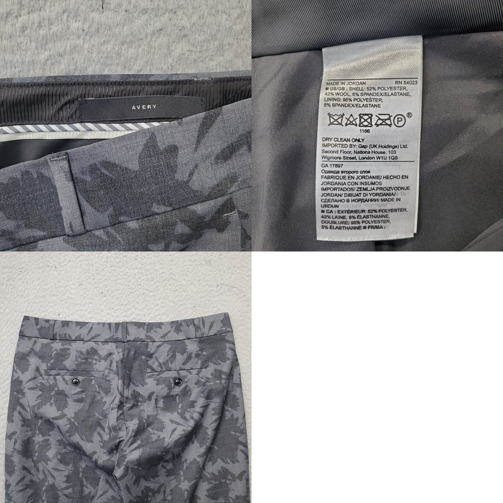 Banana Republic Banana Republic Avery Pants Womens Size 6 Multicolor Floral Stretch Formal Straight Leg Pants Size 28" / US 6 / IT 42 - 8 Thumbnail