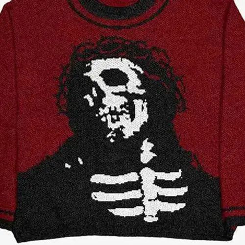 Other Gothic Skeleton Graphic Knit Sweater Size US L / EU 52-54 / 3 - 2 Thumbnail
