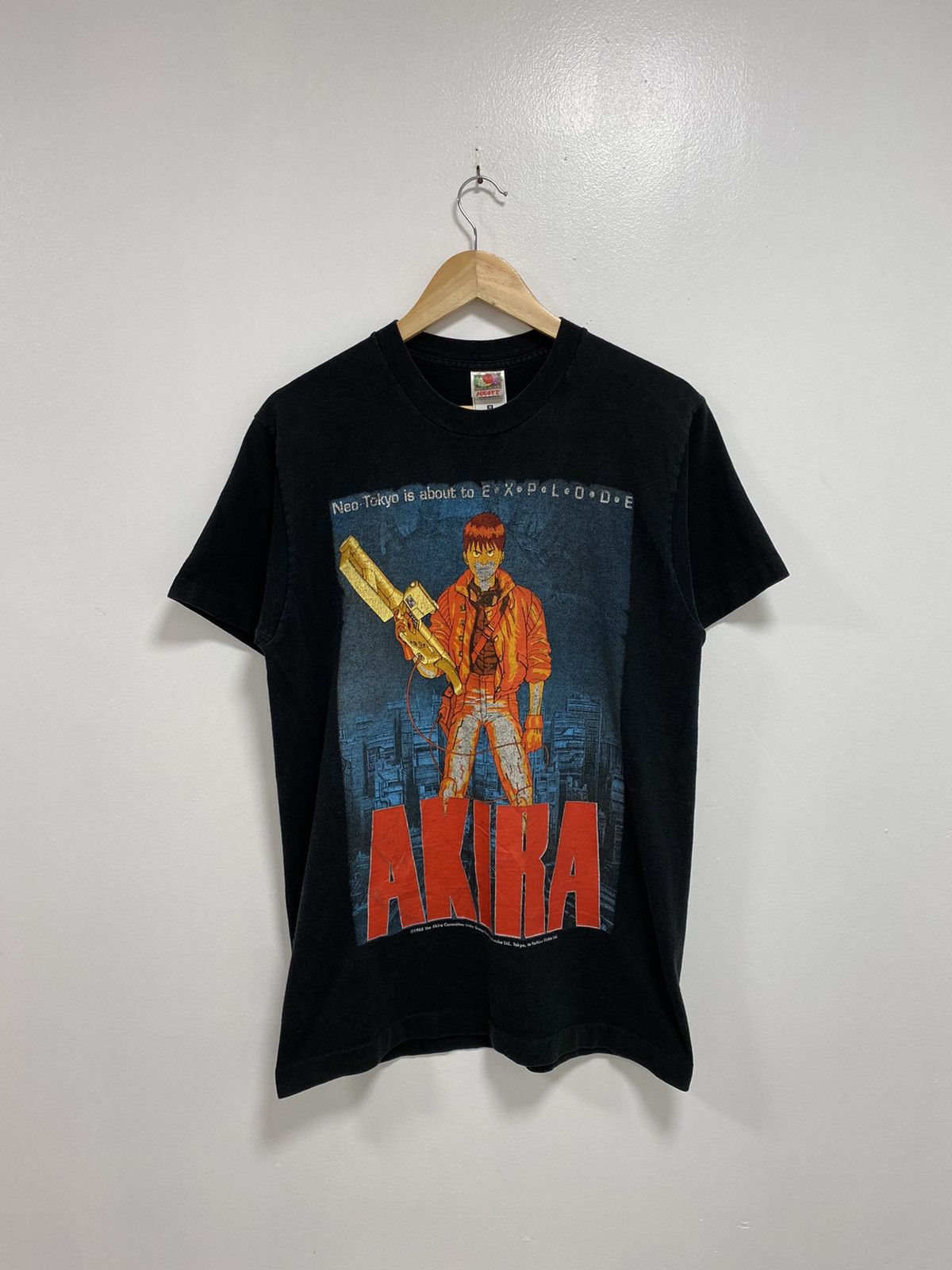 image of Movie x Vintage Akira T Shirt Poster Print in Black, Men's (Size Medium)