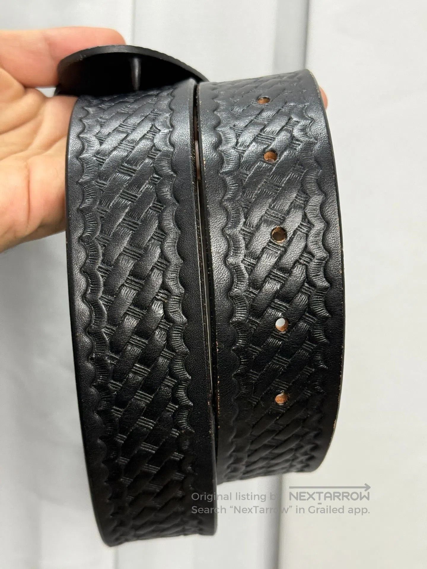 DEN IM by SIKI IM NUMBER (N)ine 06SS Star Woven Leather Belt. Size ONE SIZE - 4 Thumbnail