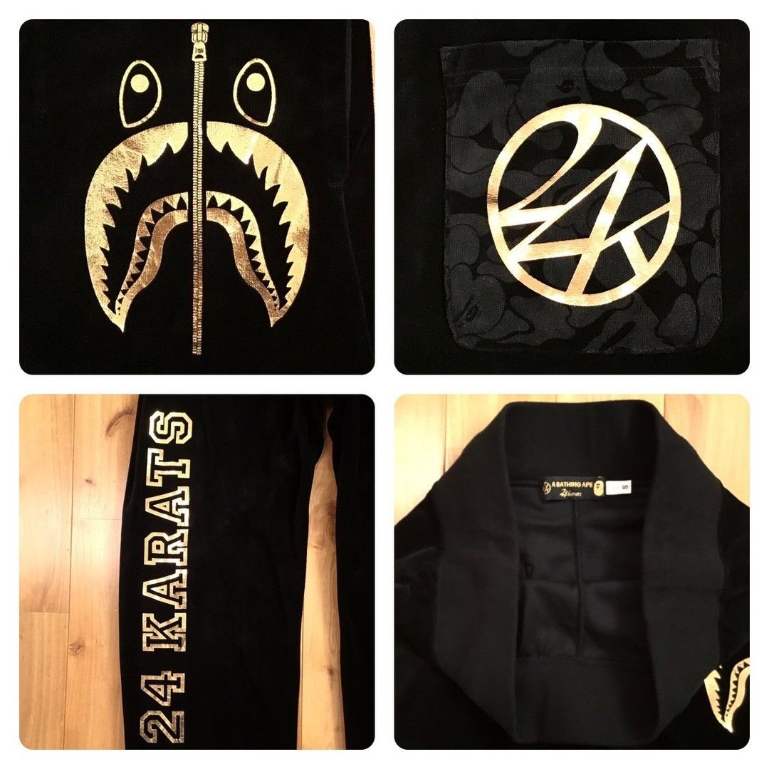 Bape BAPE × 24karats Velour Shark Hoodie Velour Shark Pants Set Size US S / EU 44-46 / 1 - 7 Thumbnail