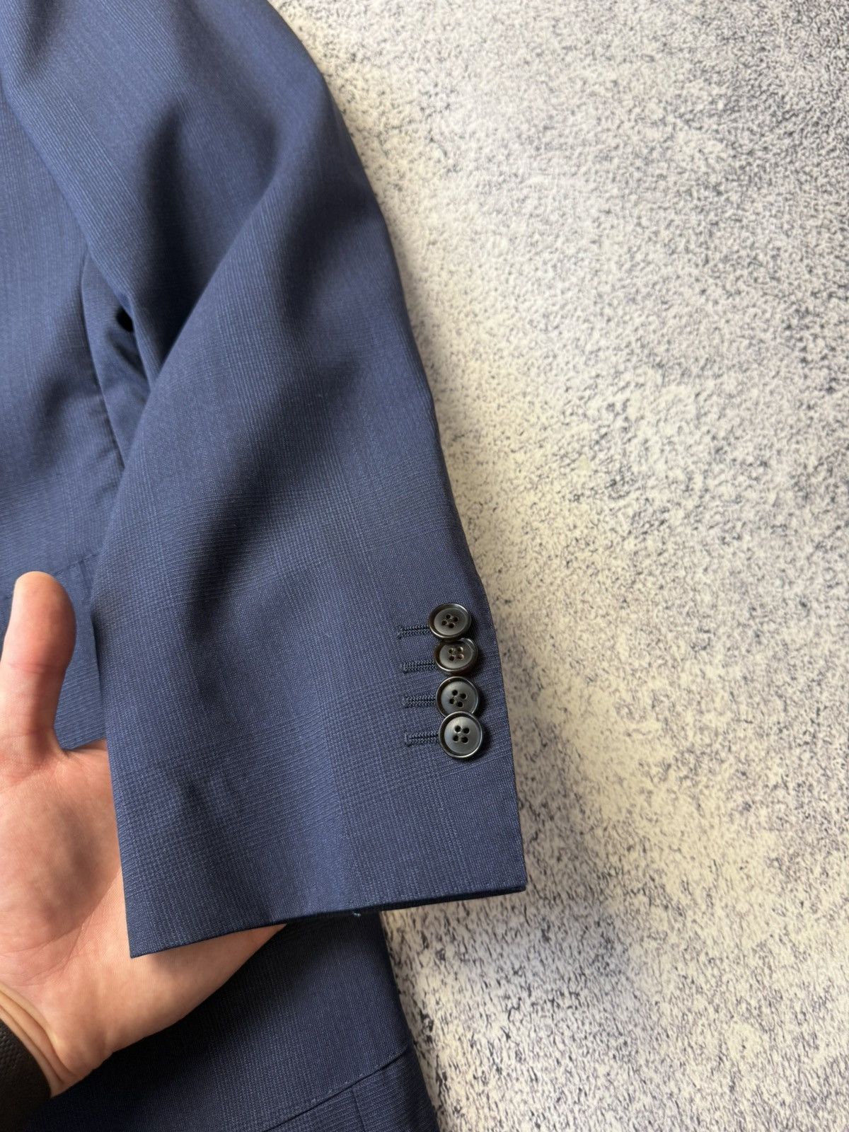 Suitsupply Mens Suitsupply Havana Patch UL Blue Wool Suit Size 46R - 7 Thumbnail