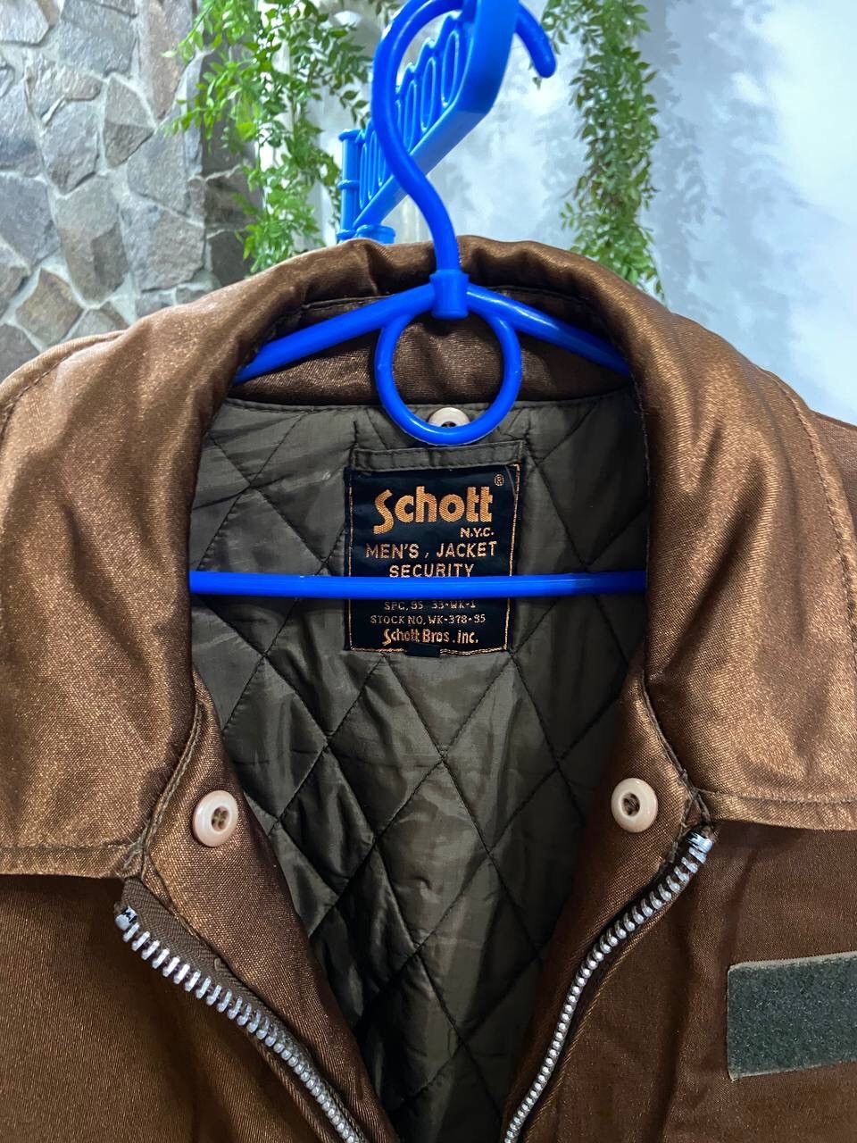 Schott Vintage Schott Brown Security Jacket Made in USA Size L Size US L / EU 52-54 / 3 - 5 Thumbnail