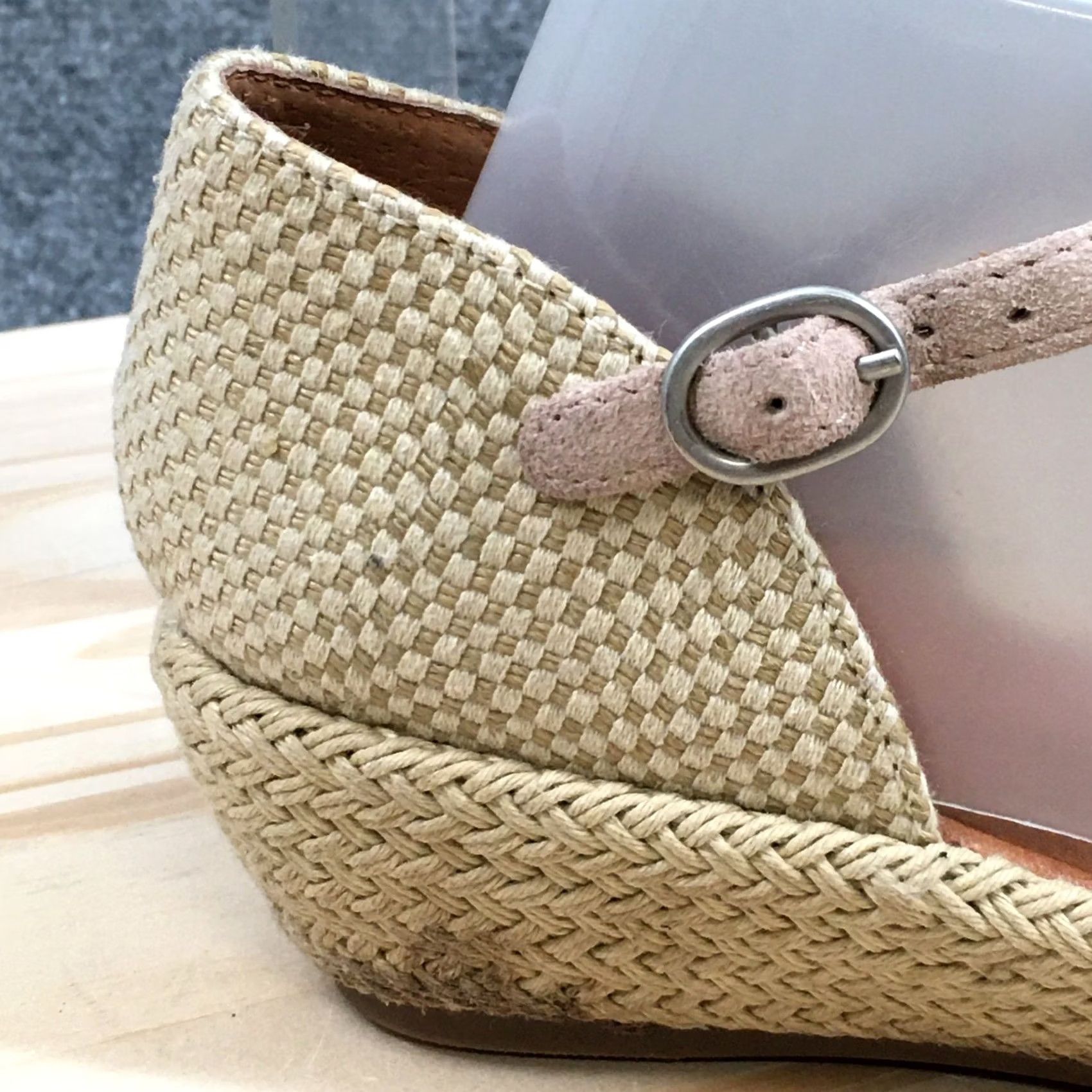 Vintage Gentle Souls by Kenneth Cole Sandals Womens Lucille Espadrille Pink Leather Size US 6 / IT 36 - 2 Thumbnail