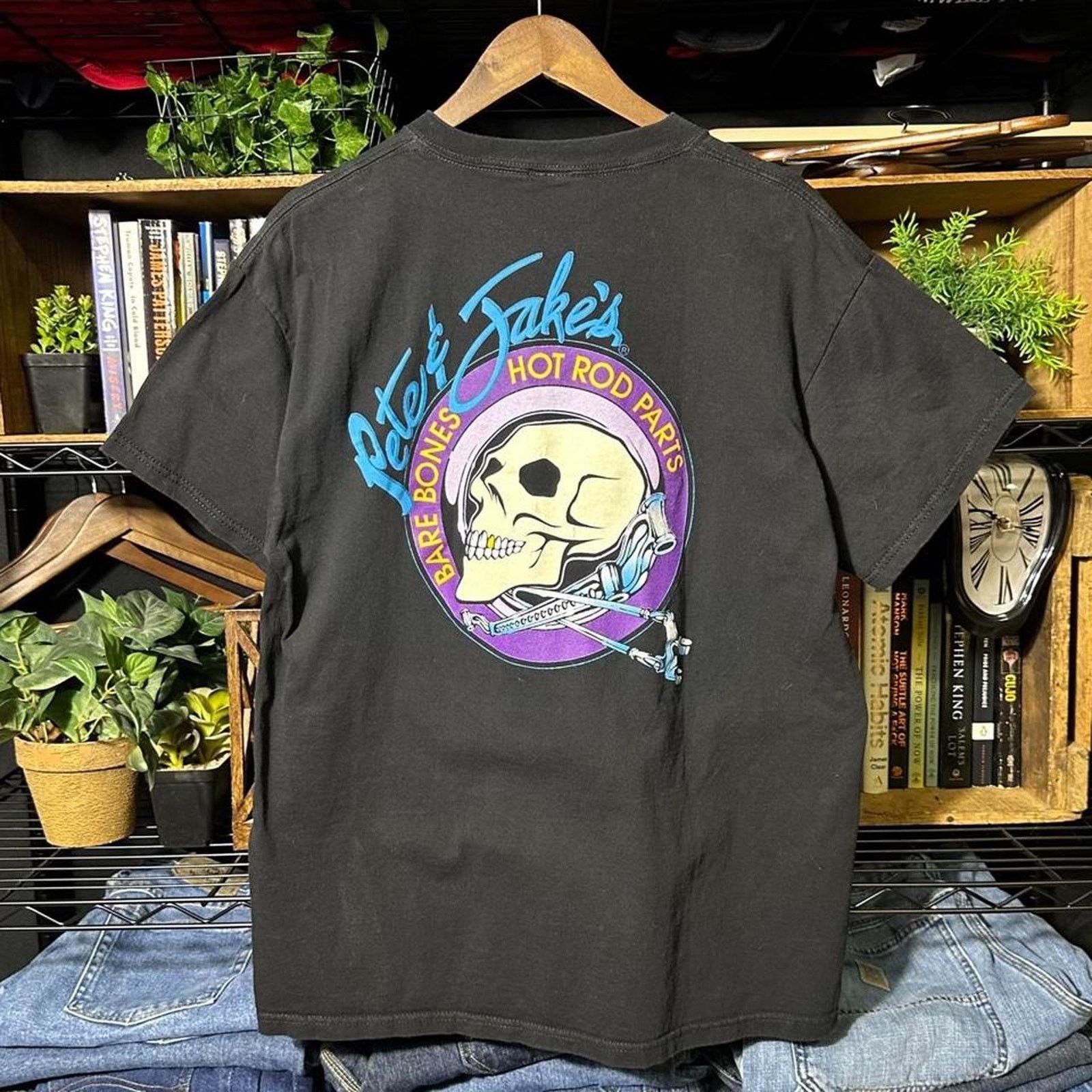 Delta Vintage Y2K Skull Biker Tee Large Grunge Skater Emo Shirt Size US L / EU 52-54 / 3 - 1 Thumbnail