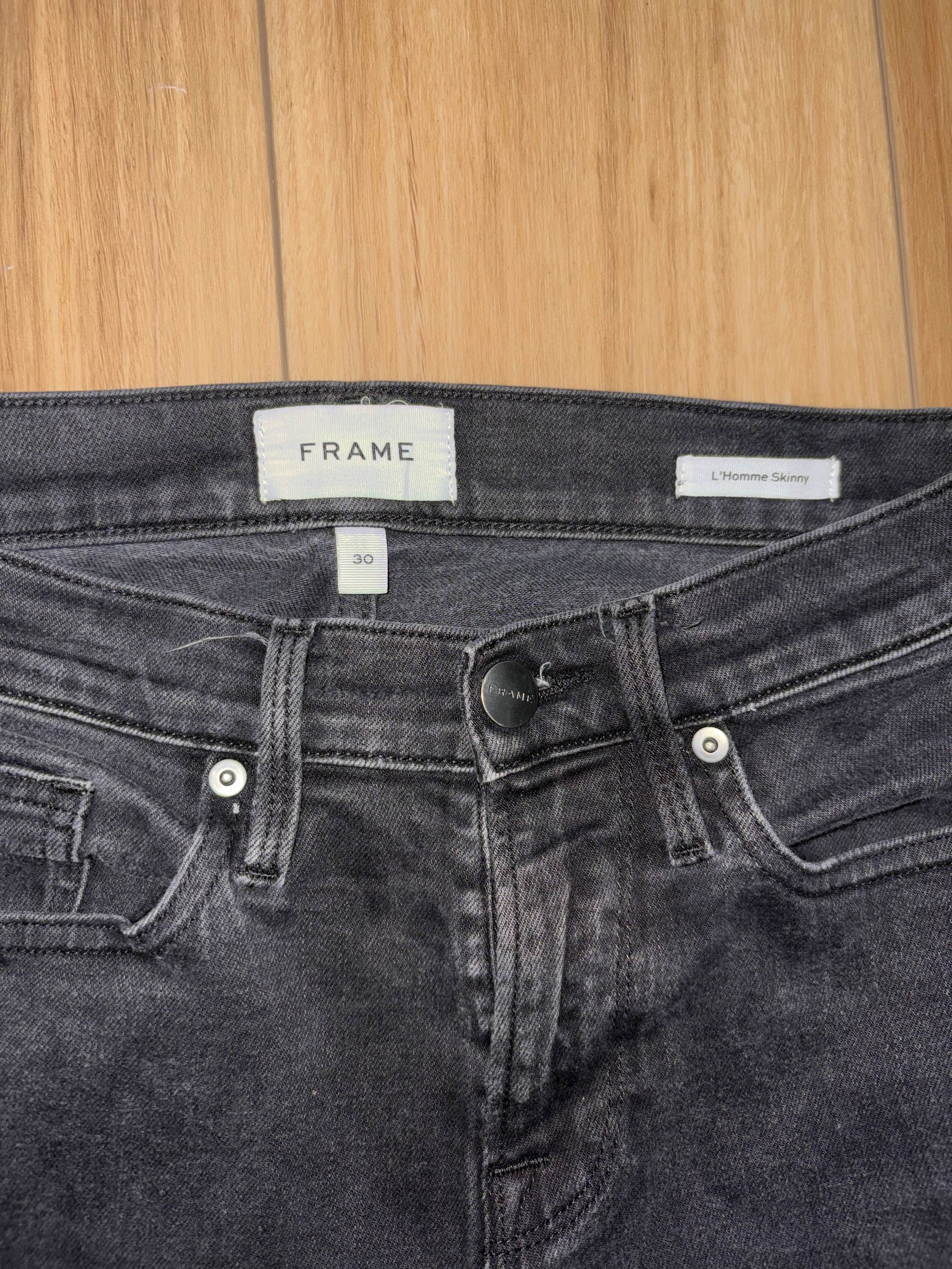 Frame Frame L'Homme Skinny Jeans Noir (Black) Size 30x30 LMHK795 Size US 30 / EU 46 - 6 Thumbnail