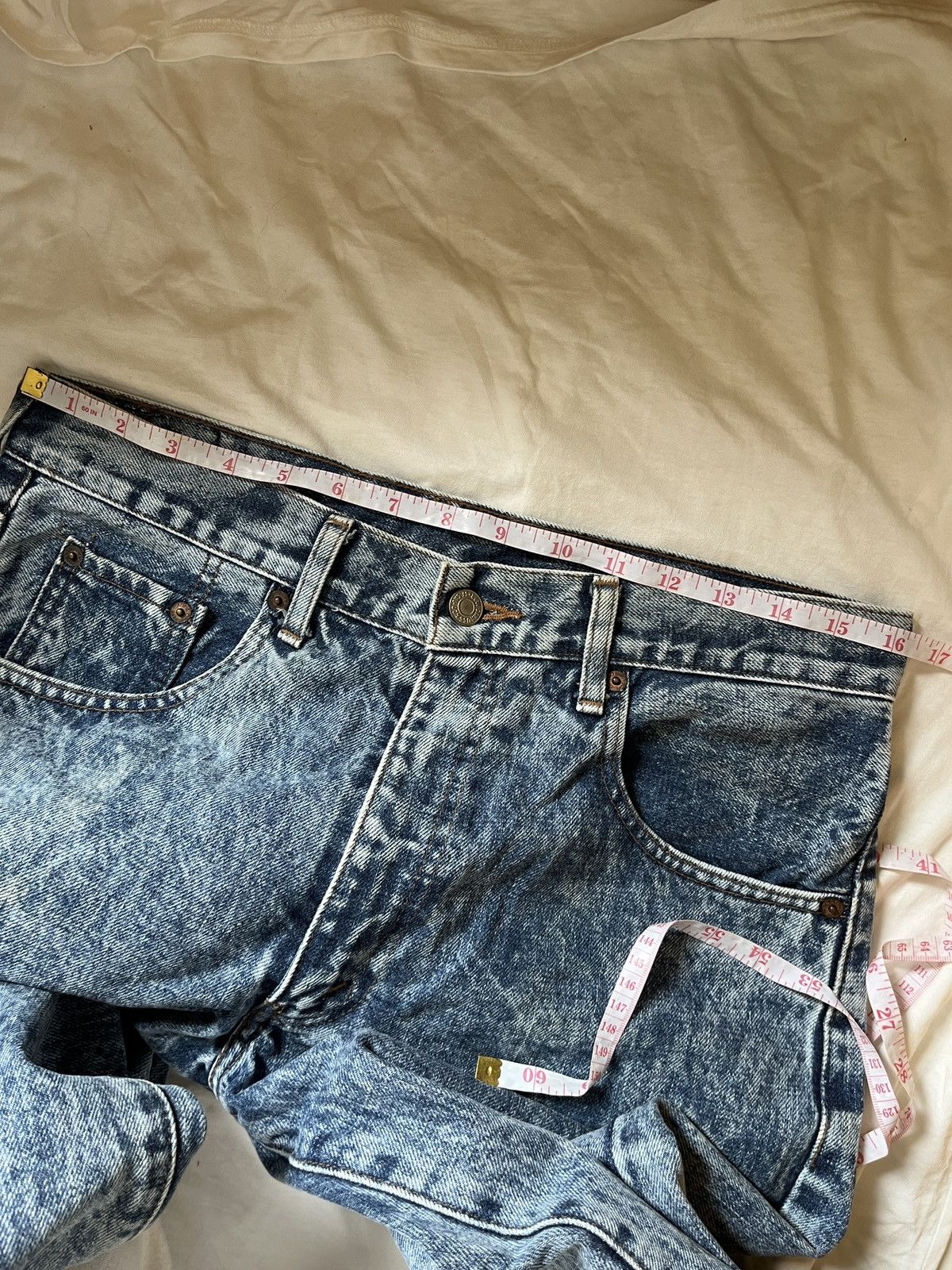 Levi's 80s Levis Big E Acid Wash Hidden Rivet Size US 32 / EU 48 - 14 Thumbnail