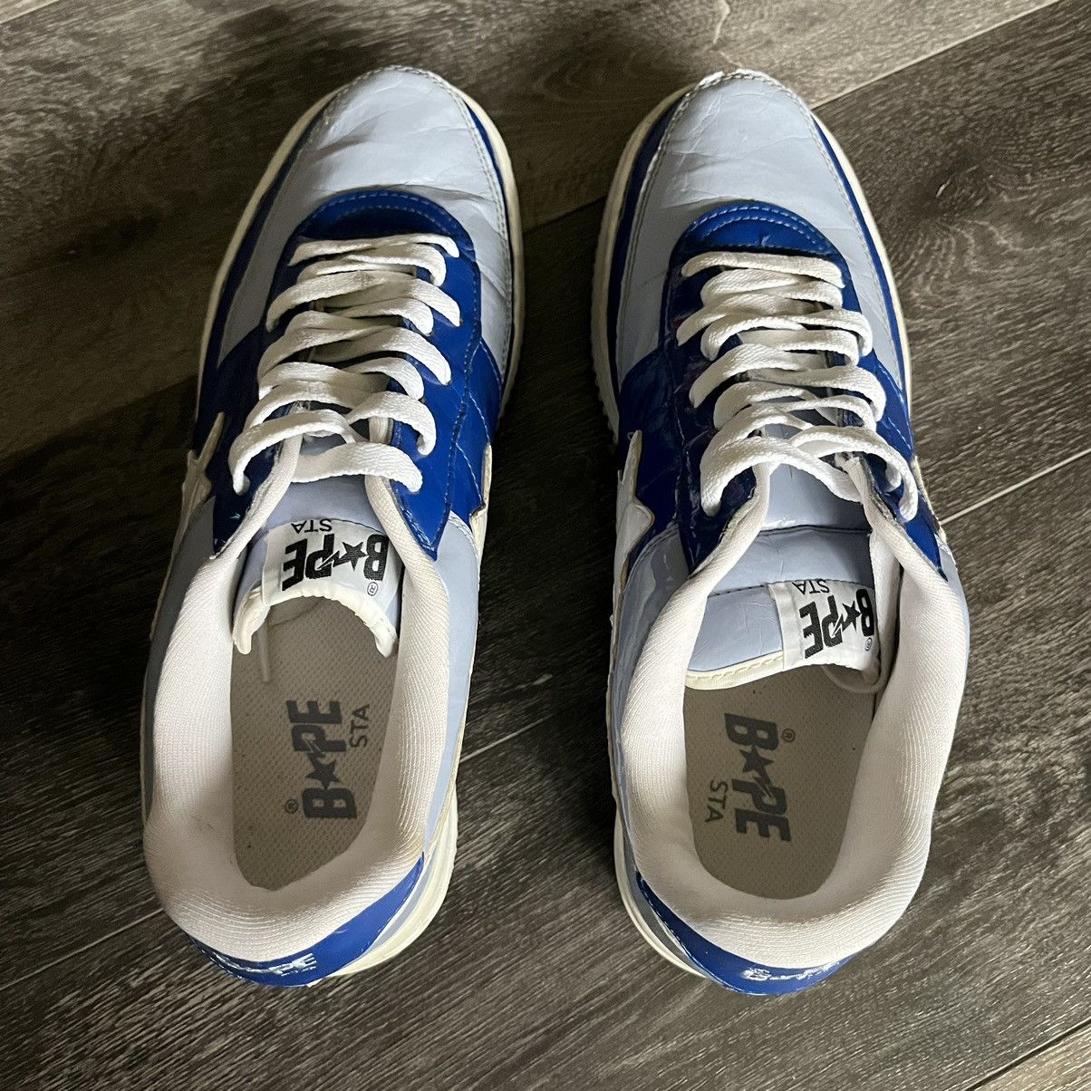 Bape × Kaws RARE OG A BATHING APE BAPESTA KAWS PATENT LEATHER LOW SHOES Size US 10.5 / EU 43-44 - 7 Thumbnail