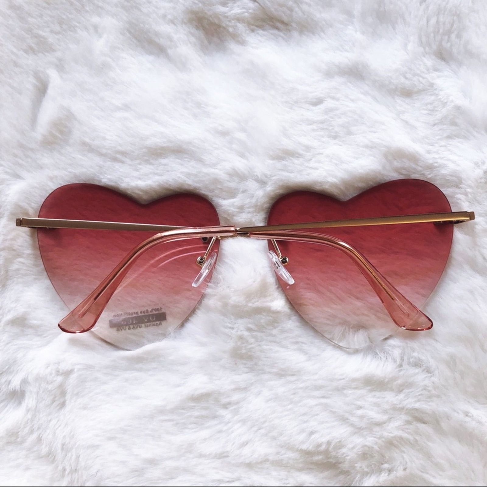 Other Miley Light Pink Gradient Heart Sunglasses Size ONE SIZE - 11 Thumbnail