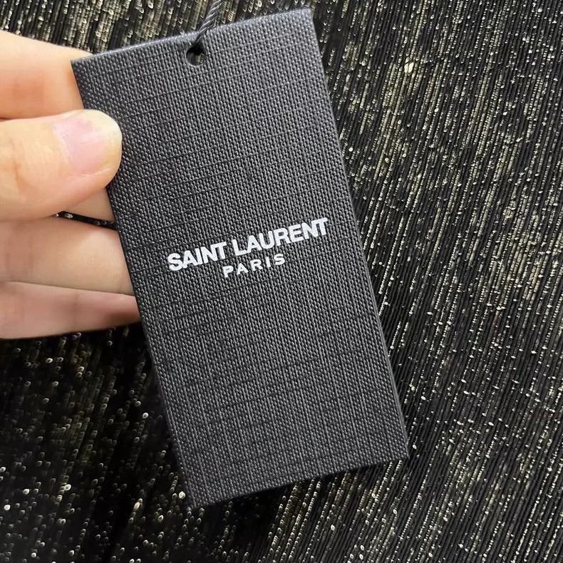 Saint Laurent Paris Saint Laurent Black Gold Shimmer Blazer Set-2507 Size US M / EU 48-50 / 2 - 5 Thumbnail