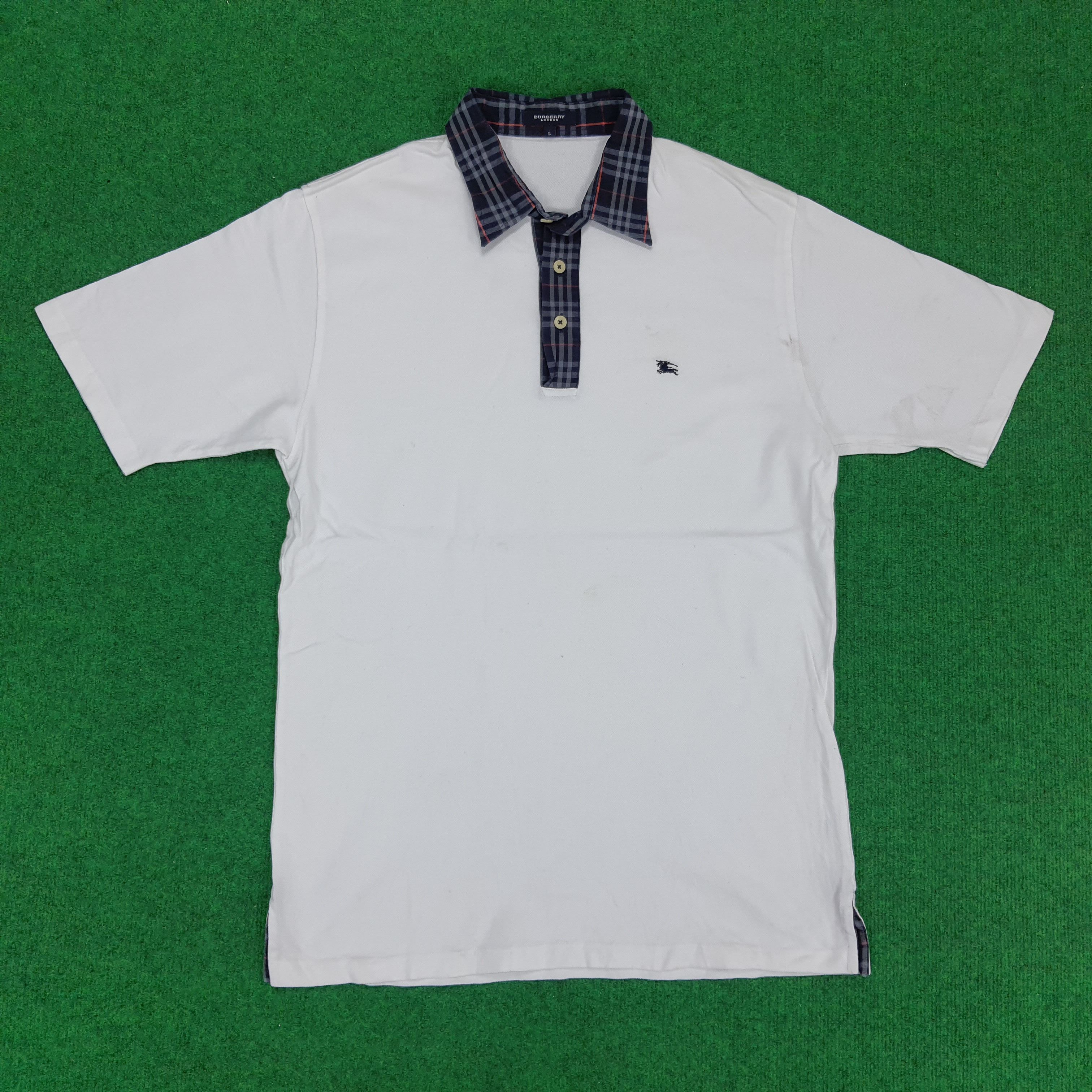 Burberry × Vintage Vintage Burberry London Nova Check Polo Shirt Size US M / EU 48-50 / 2 - 1 Thumbnail