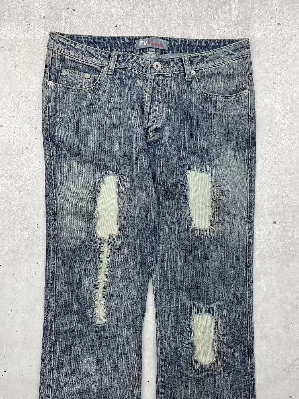 Japanese Brand × Vintage Vintage Faded Patched Jeans Size US 36 / EU 52 - 2 Thumbnail