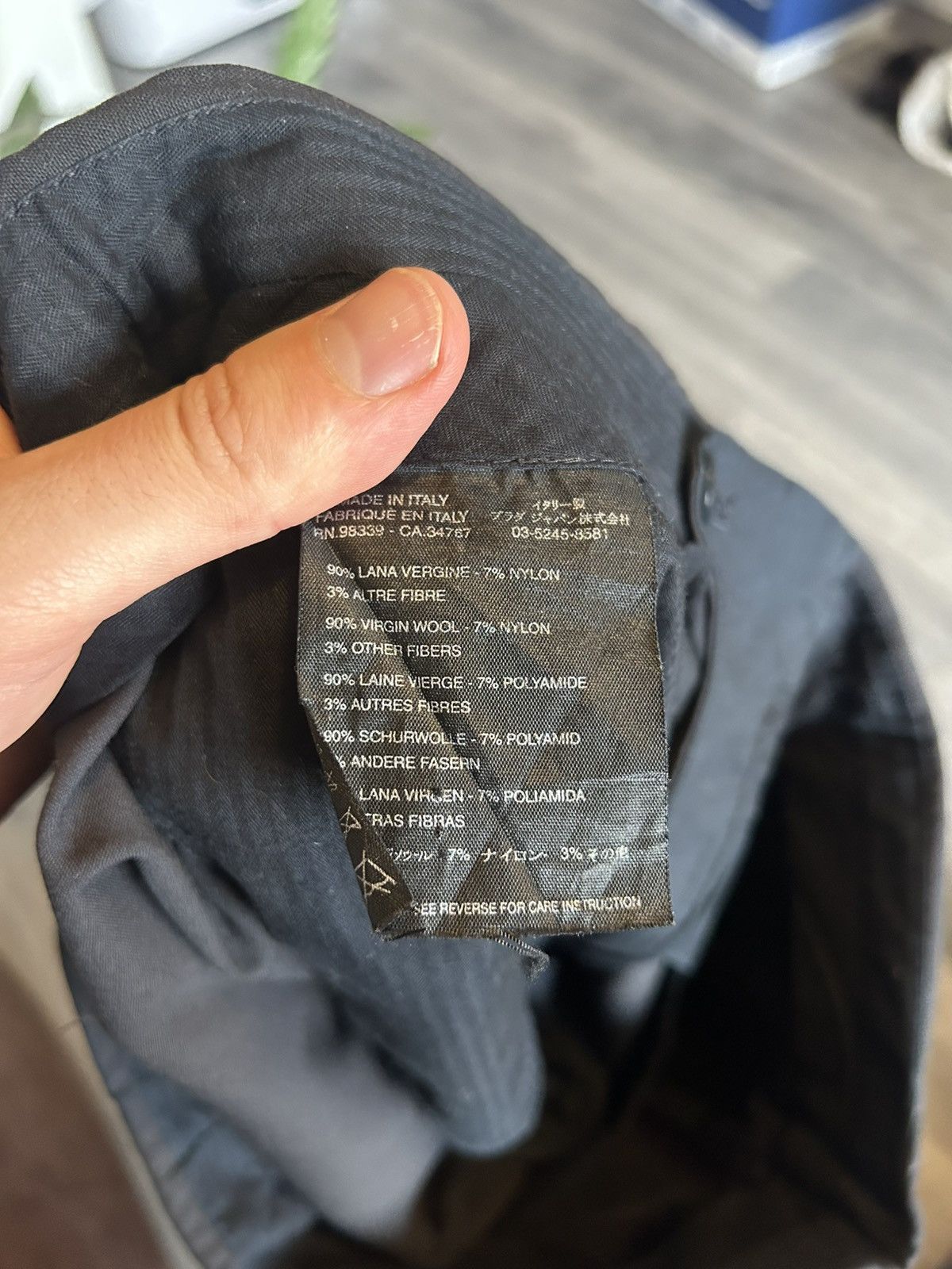 Prada Prada Wool-Blend Dress Pants in Charcoal Black (Size 52) Size US 36 / EU 52 - 11 Thumbnail