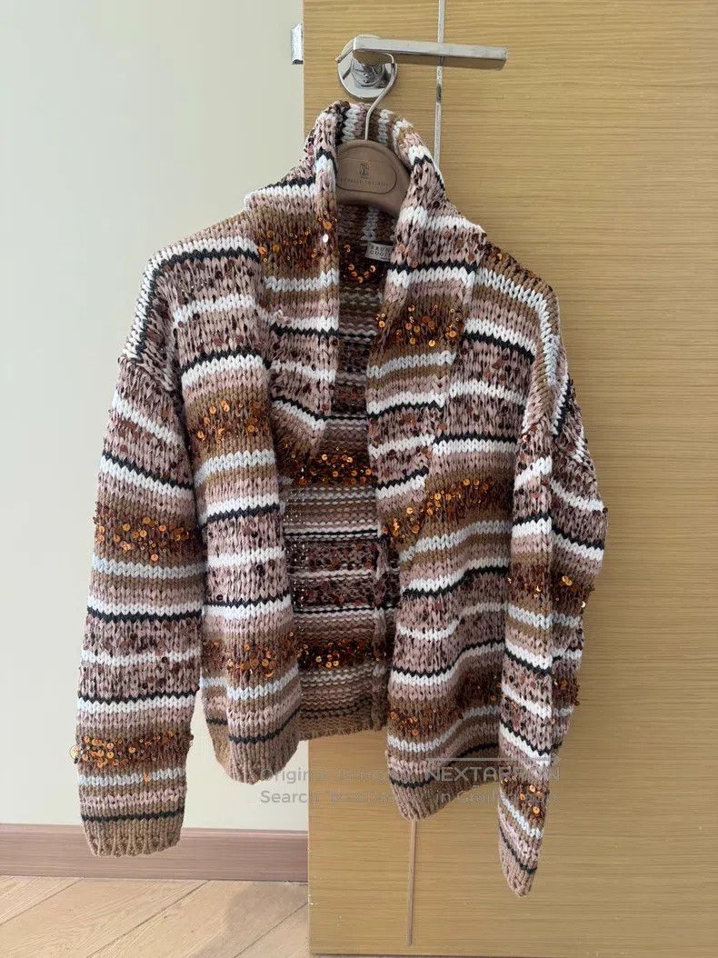 Brunello Cucinelli Brunello Cucinelli Glitter Cardigan Jacket Size XS / US 0-2 / IT 36-38 - 1 Thumbnail