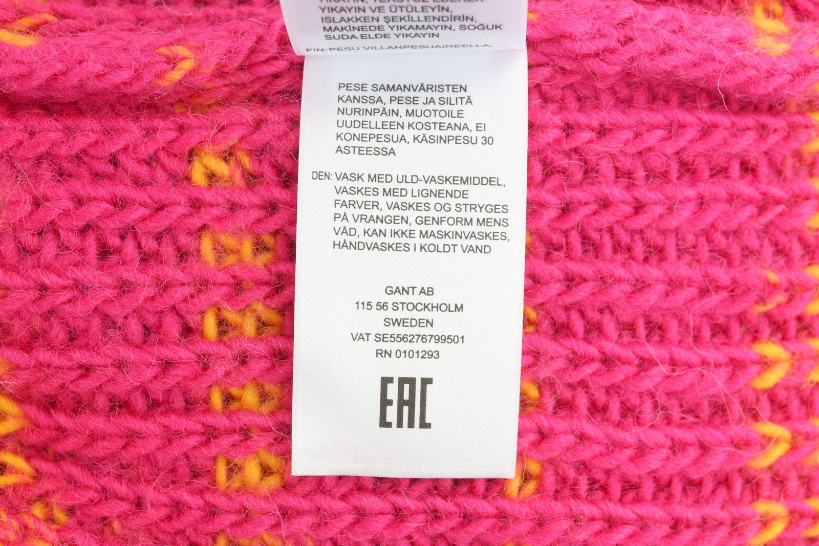 Gant MULTI COLOR TURTLENECK M Peacock Pink Wool Jumper 87230 Size M / US 6-8 / IT 42-44 - 9 Thumbnail