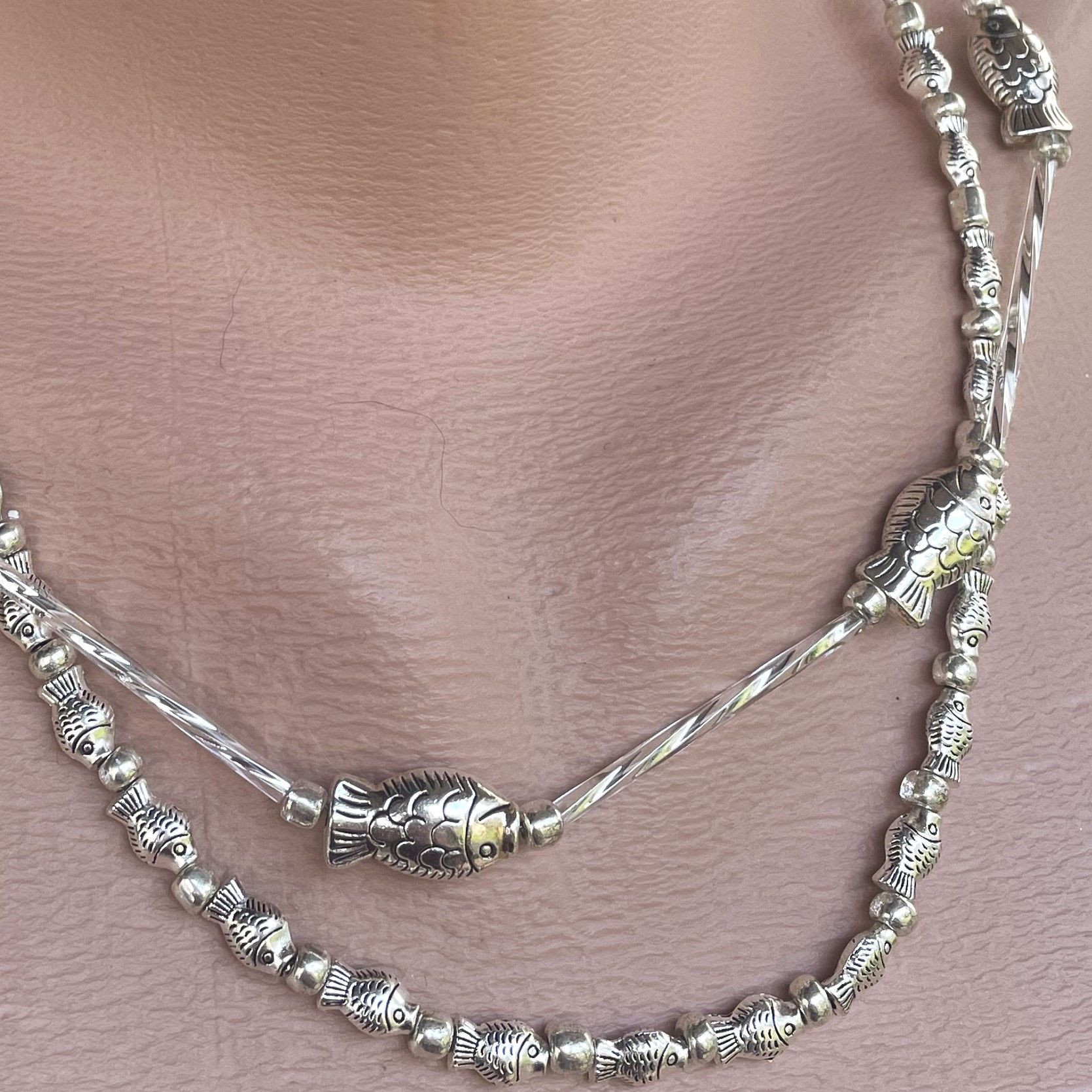 Other Fish Bracelet Stack – Silver Choker Vibes Size ONE SIZE - 3 Thumbnail