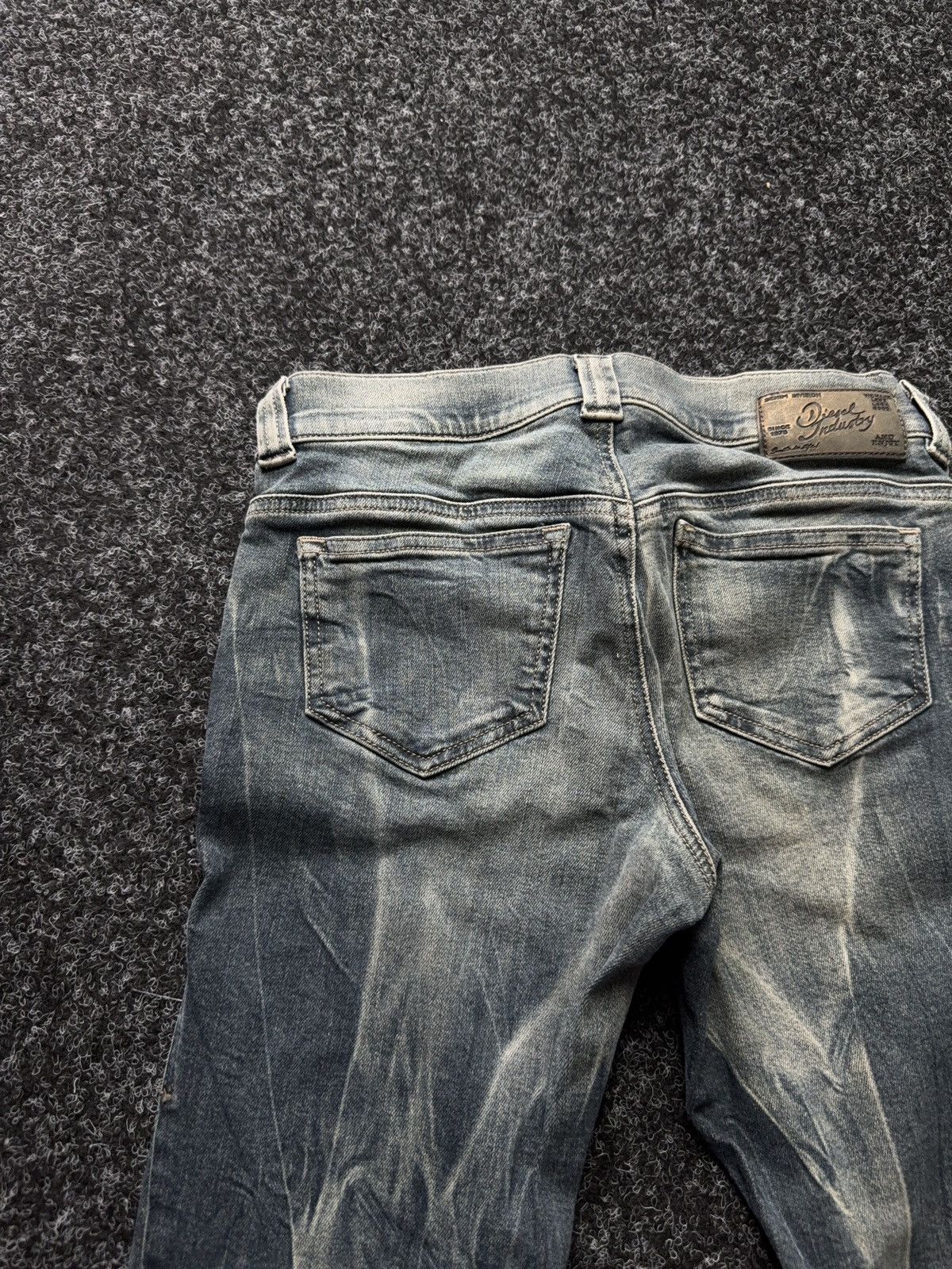 Diesel Diesel Jegonfire Opium 00s Y2K Faded Biker Skinny Jeans W27 Size 27" / US 4 / IT 40 - 16 Thumbnail
