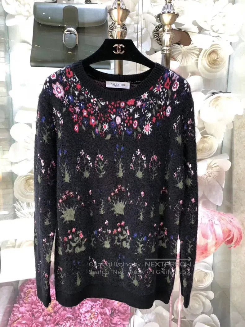 Valentino Valentino Mohair splash pattern sweater Size S / US 4 / IT 40 - 1 Thumbnail