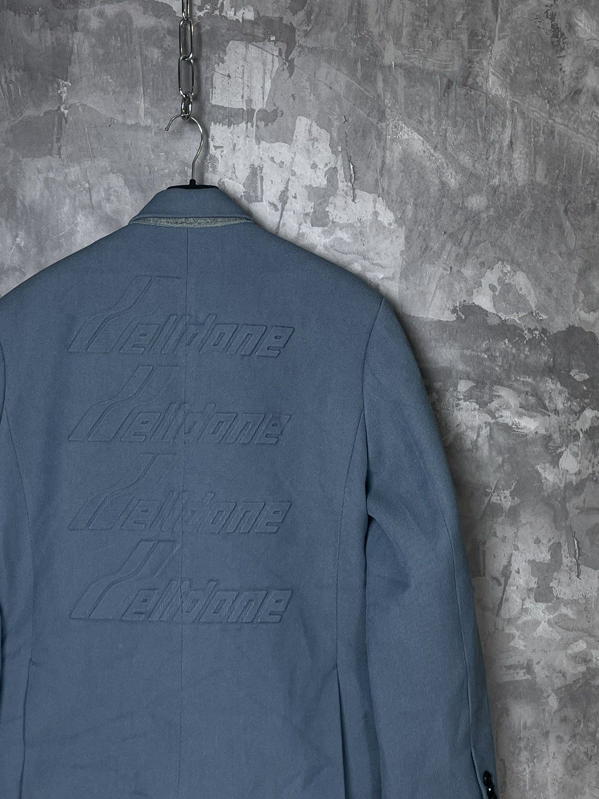 WE11DONE We11done Double Breasted Sky Blue Streetwear Y2K Logo blazer Size 40R - 5 Thumbnail