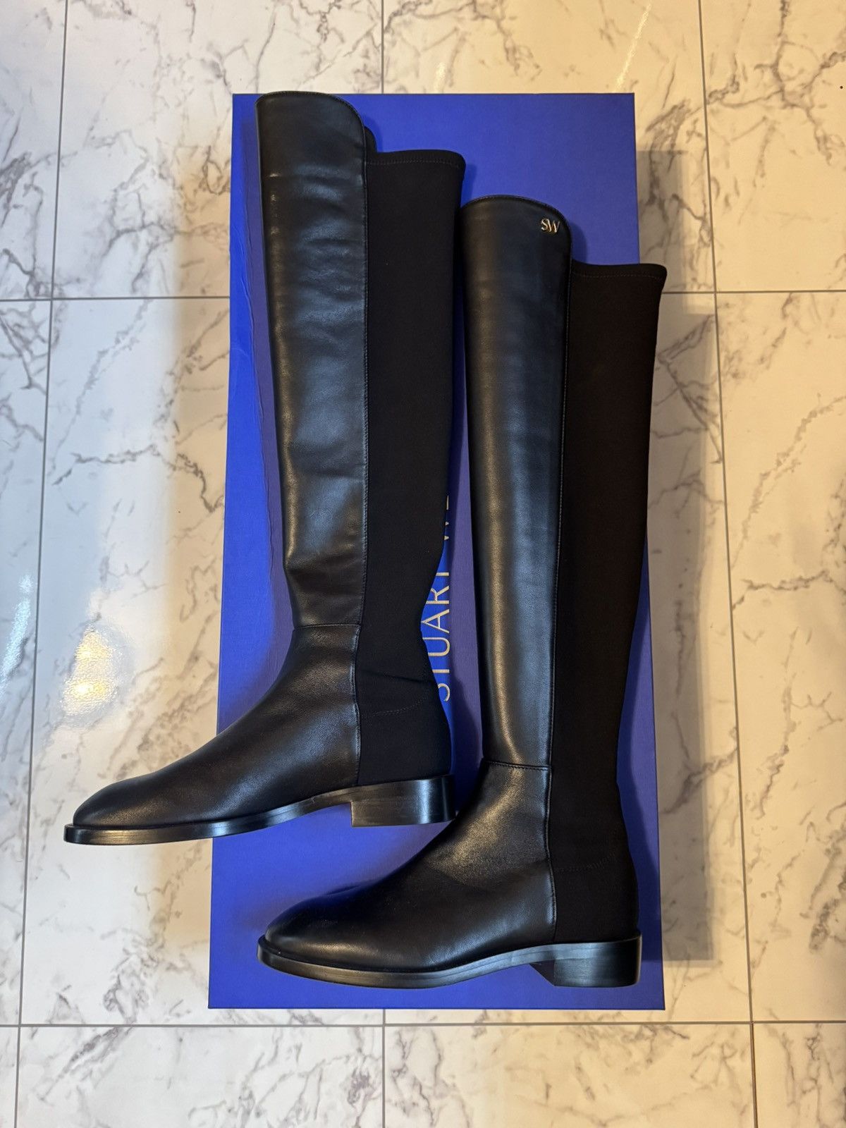 Stuart Weitzman Stuart Weitzman 5050 Black Boots Iconic New in Box 36.5 Size US 6.5 / IT 36.5 - 2 Thumbnail