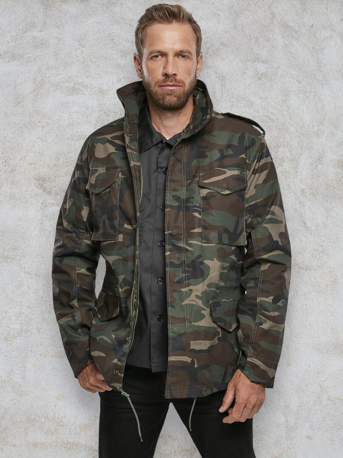 Japanese Brand × Vintage 🔥Vintage Real Crush Camo M-65 Woodland Field Jacket Size US M / EU 48-50 / 2 - 1 Thumbnail