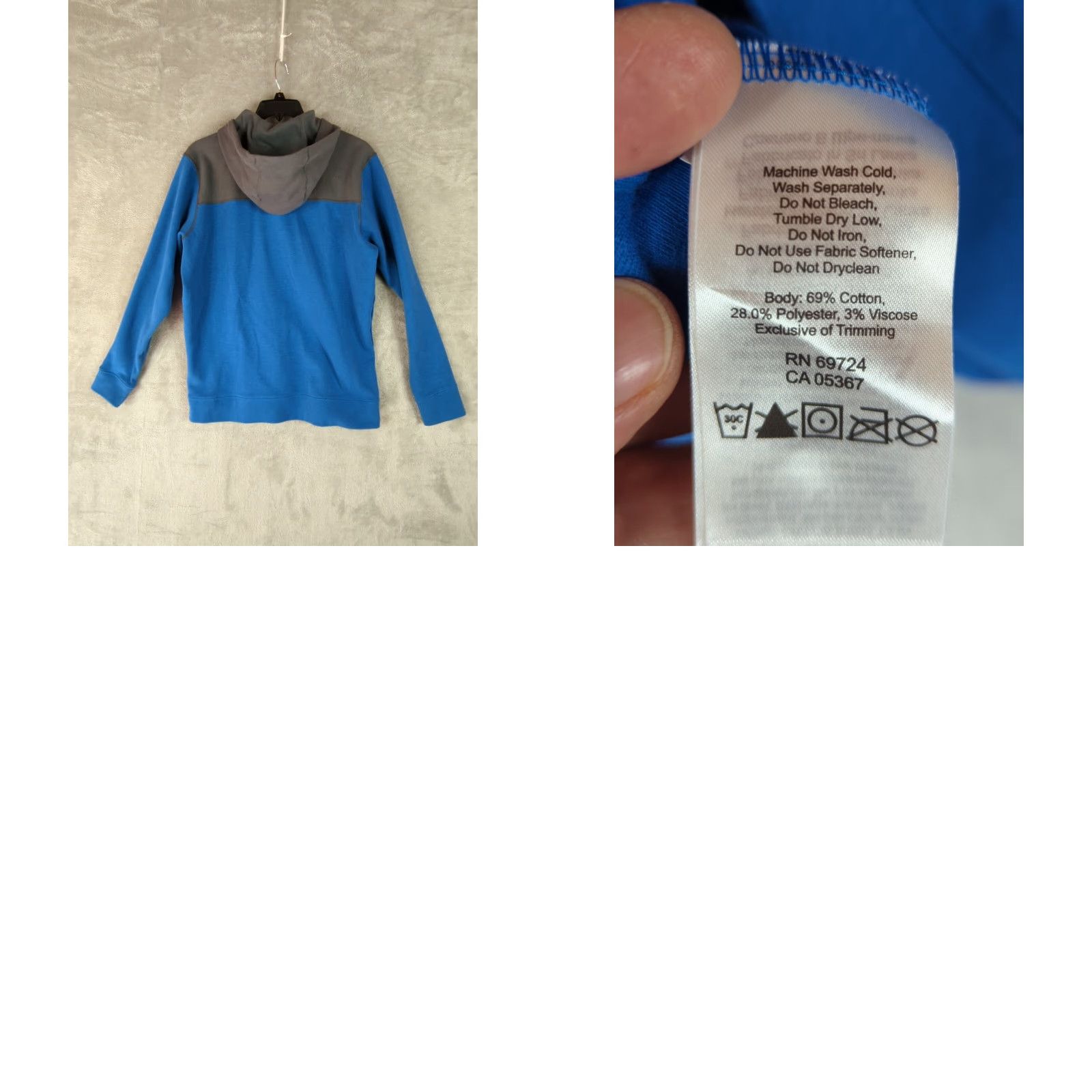 Vintage Columbia Hoodie Full Zip Men L Blue Gray Solid Logo Zipper Sports Outdoor Jacket Shirt? Size US L / EU 52-54 / 3 - 8 Thumbnail