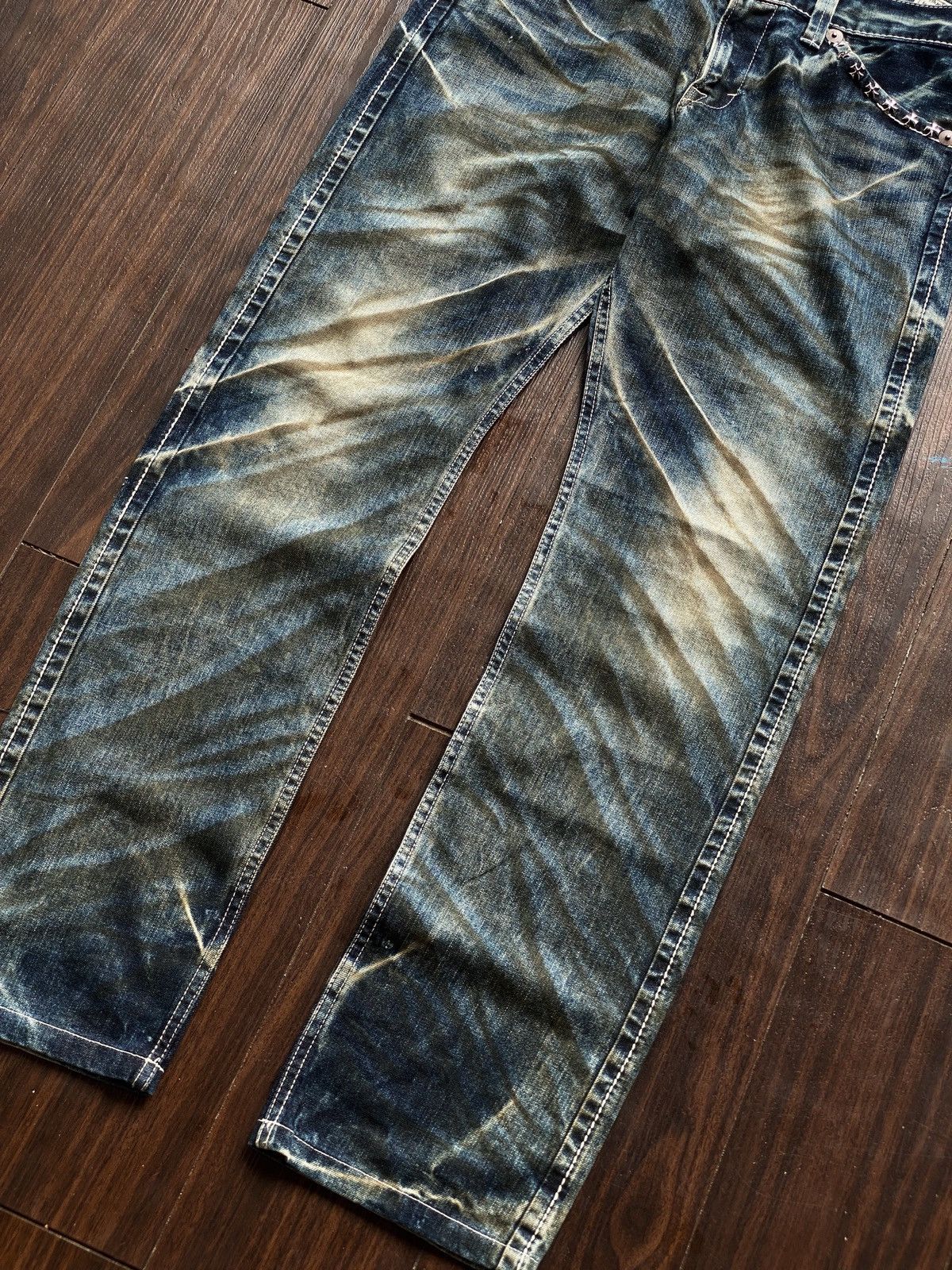 Tornado Mart WHISKER WAXED STUDDED BLUEWAY JEANS MAKER MADE IN NIPPON Size US 34 / EU 50 - 5 Thumbnail