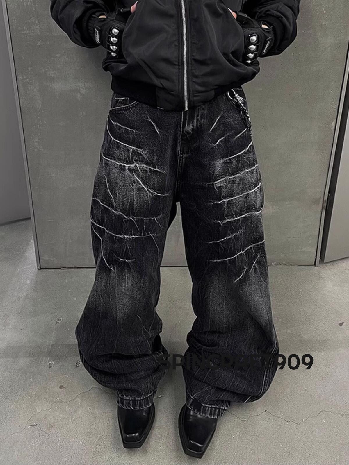 Jean Baggy Baggy Wide Leg Flare Denim Jeans Size US 32 / EU 48 - 1 Thumbnail