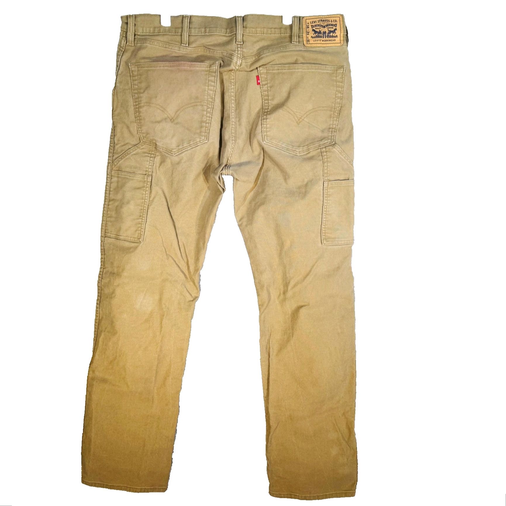 Levi's Levi's Workwear Carpenter Pants Slim Taper Brown Canvas Stretch 38x33 Mens Size US 38 / EU 54 - 2 Thumbnail
