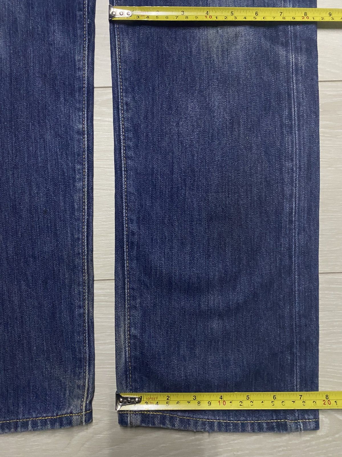 Levi's Vintage Levis Big E Y2K USA Blue Wash Distressed Jeans Size US 31 - 16 Thumbnail