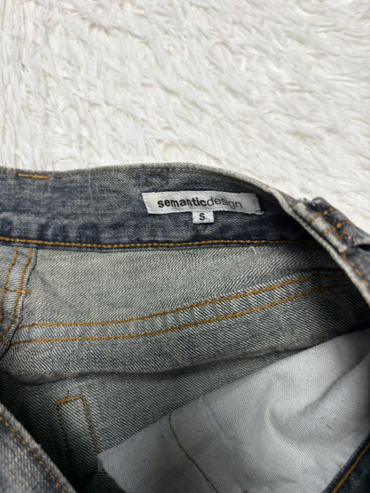 If Six Was Nine Rare Semantic Design acid wash distressed bootcut jeans Size US 29 - 3 Thumbnail