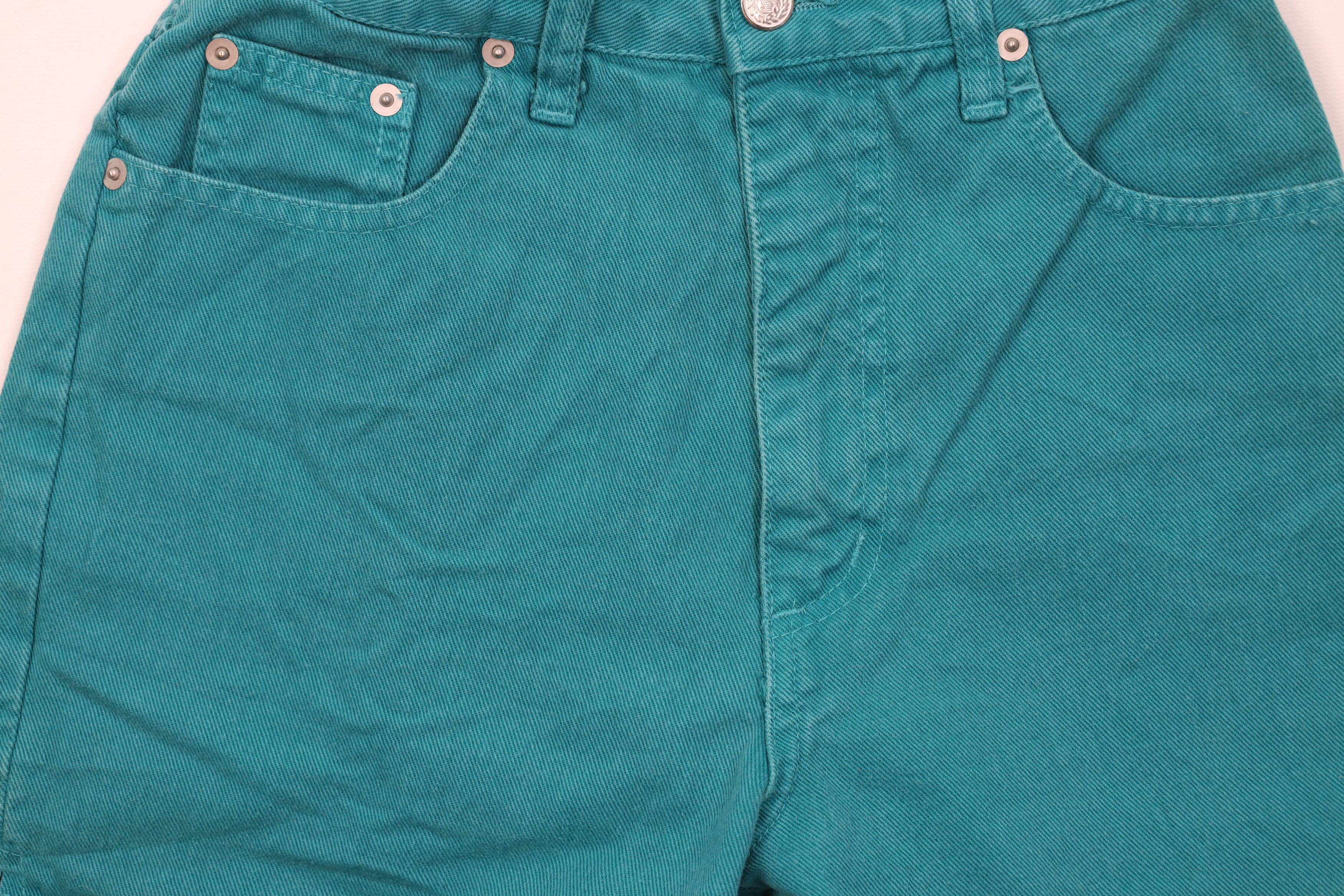 Vintage Vintage 90s Streetwear Jean Shorts Jorts Teal Cotton USA Size 27" / US 4 / IT 40 - 3 Thumbnail