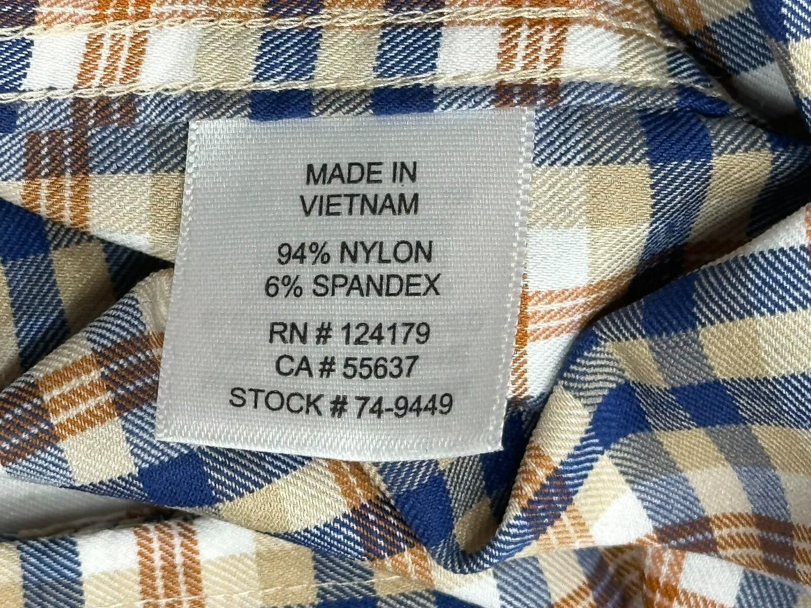 Johnston & Murphy Johnston Murphy Plaid Oxford Button Up Multicolor Mens L Size US L / EU 52-54 / 3 - 7 Thumbnail