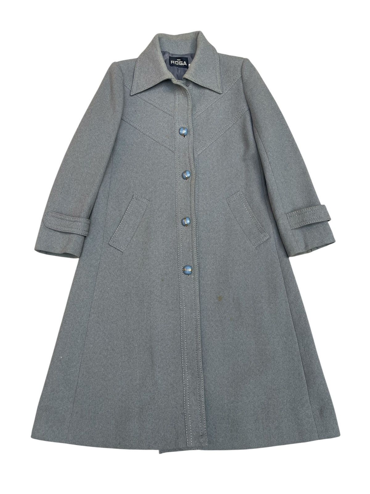 Vintage ROGA PARIS Vintage Flared Wool Coat Japan Exclusive Size M / US 6-8 / IT 42-44 - 1 Thumbnail