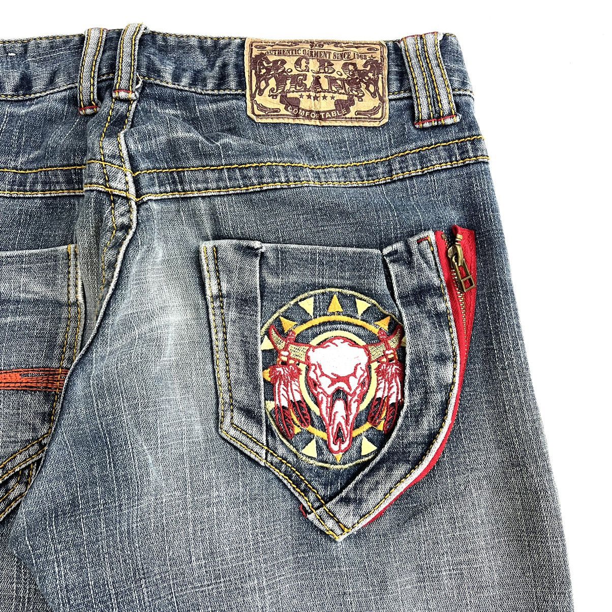 If Six Was Nine × Japanese Brand × Le Grande Bleu (L.G.B.) BCBG Flared Jeans Embroidered Bootcut Denim Pants Size 30" / US 8 / IT 44 - 3 Thumbnail