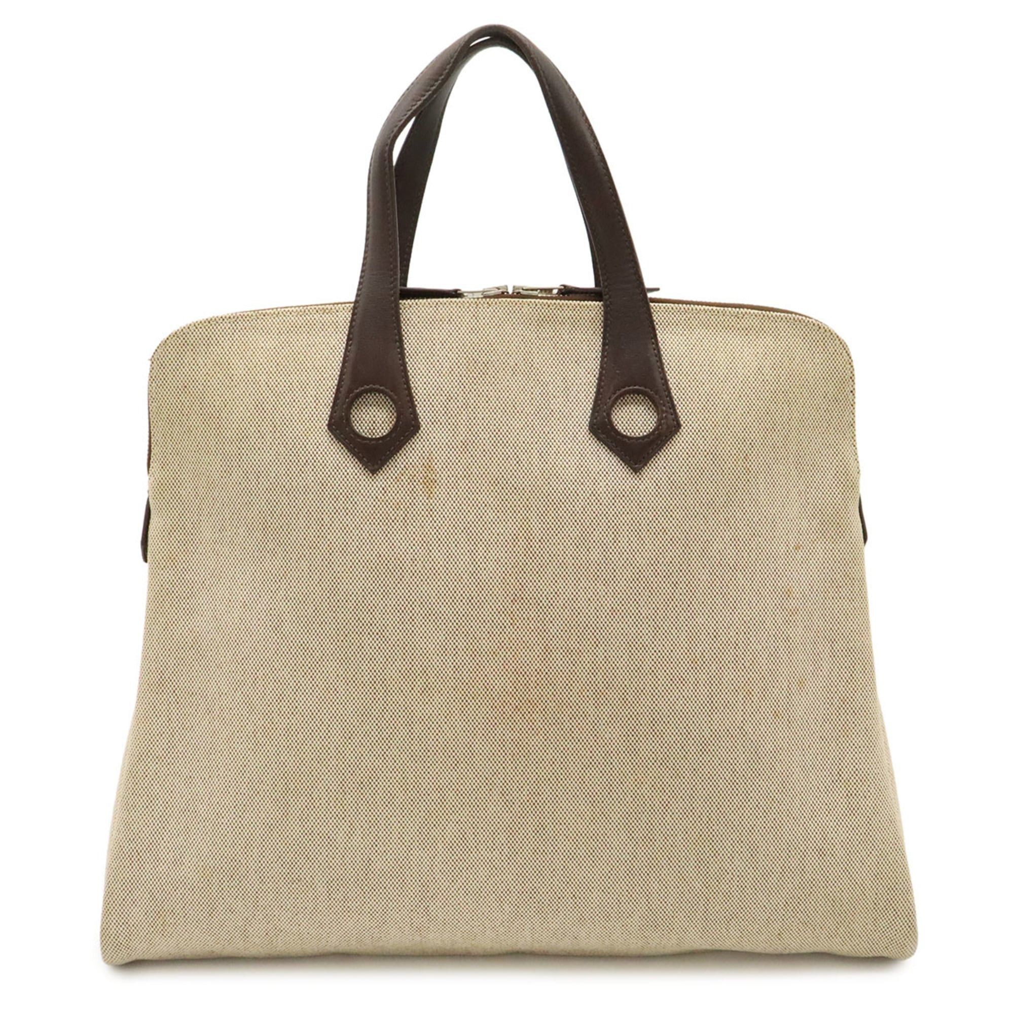 Hermes HERMES Sac Ybou MM Tote Bag Handbag Canvas Leather Navy Blue □J Stamp ☆ Mark Size ONE SIZE - 1 Thumbnail