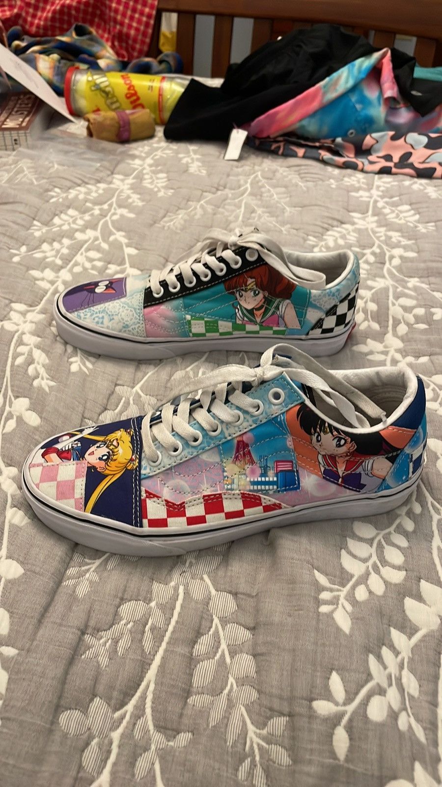 Vans EUC Vans x Sailor Moon Old Skool Skate Shoe Patchwork Sz 7.5 Size US 7.5 / EU 40-41 - 2 Thumbnail