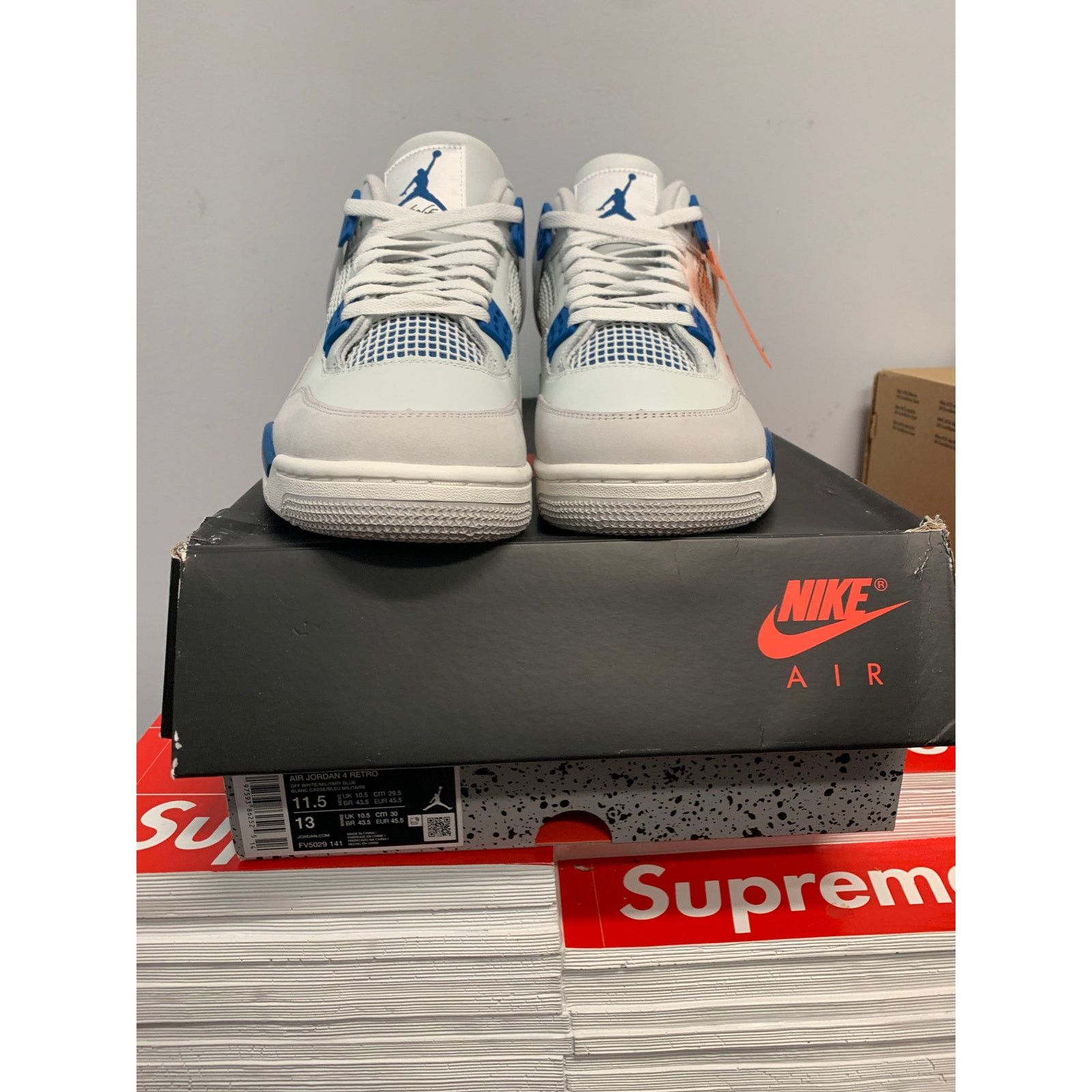 Nike Nike Air Jordan 4 Retro Military Blue 2024 Size 11.5 NEW Size US 11.5 / EU 44-45 - 4 Thumbnail
