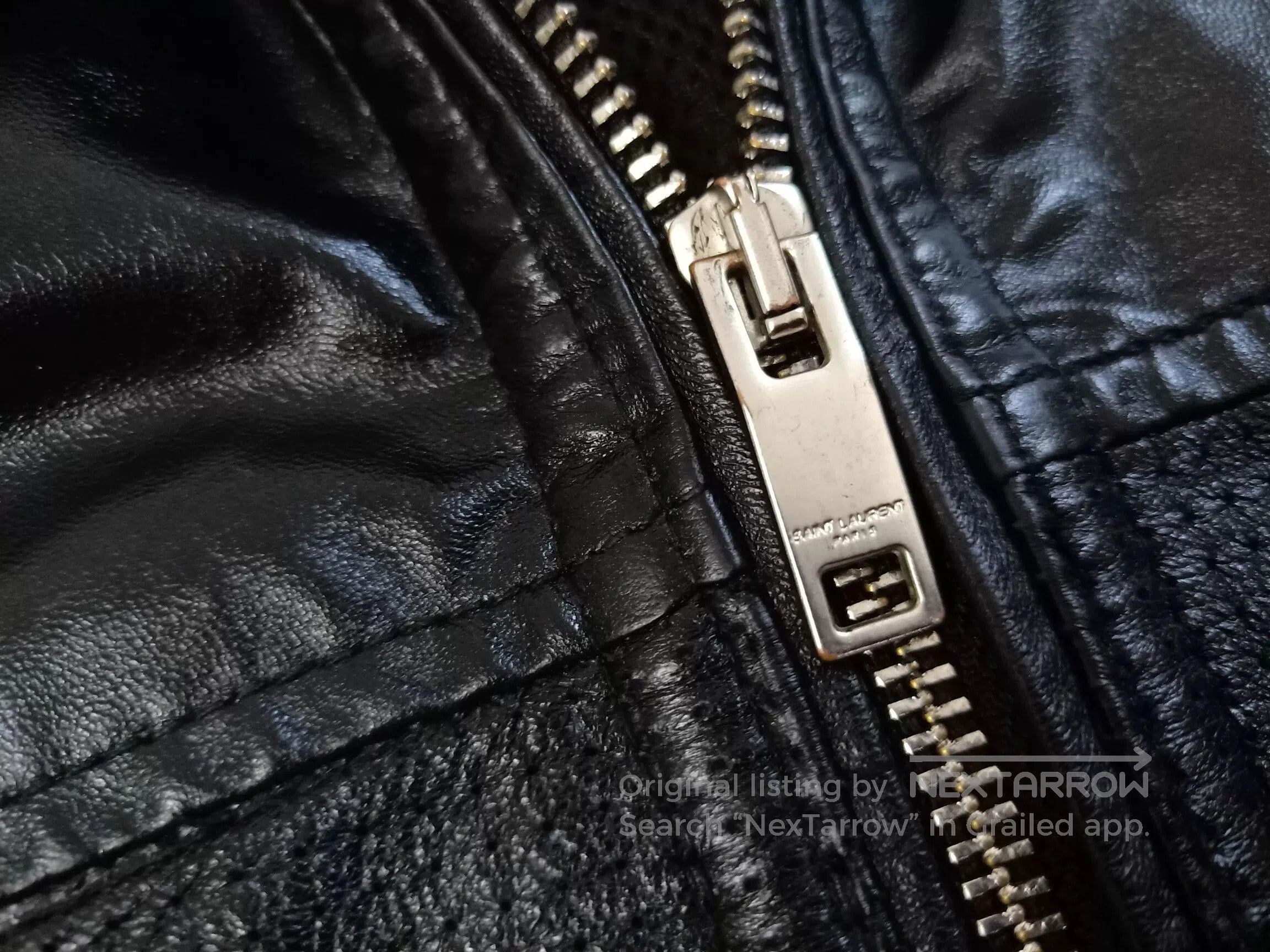 Saint Laurent Paris Saint Laurent Men's Leather Hooded Jacket. Size US L / EU 52-54 / 3 - 8 Thumbnail