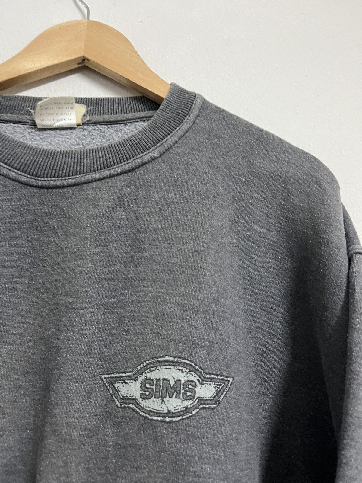 Powell Peralta 💥True Vintage 90s Tom SIMS SKATEBOARDS faded grey Sweatshirt Size US L / EU 52-54 / 3 - 6 Thumbnail