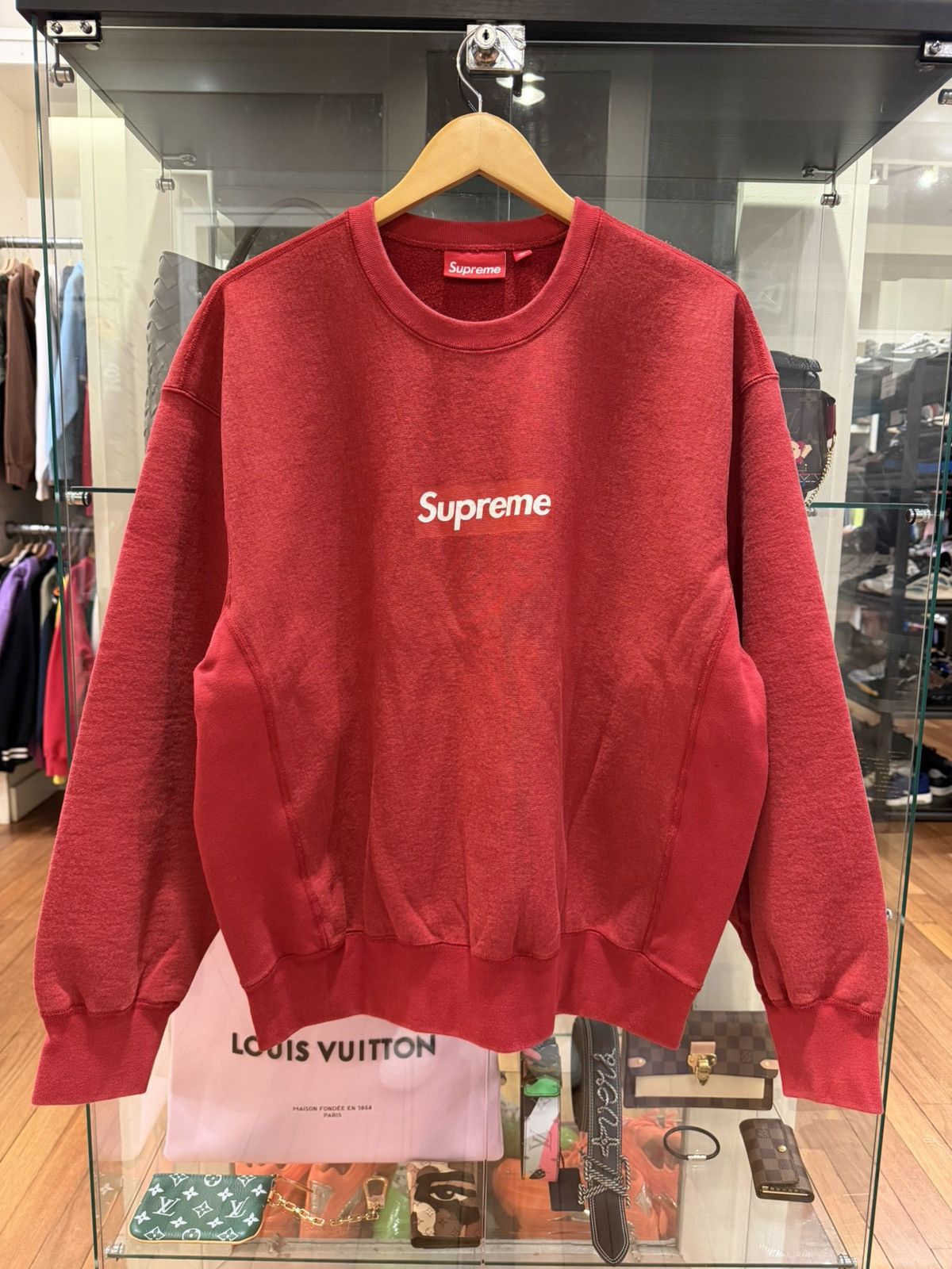 Supreme Supreme Washed Box Logo Crewneck Size US L / EU 52-54 / 3 - 1 Thumbnail